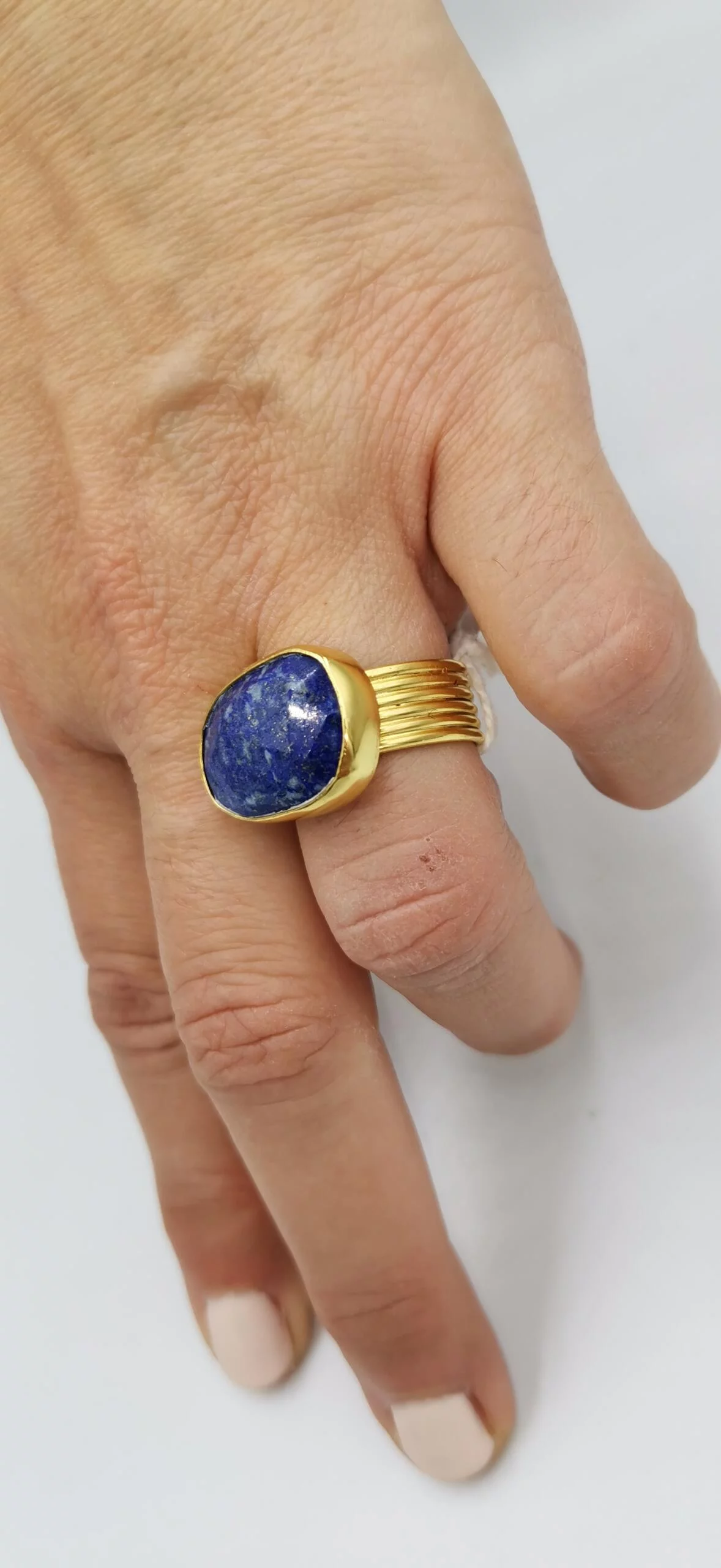 S169 / Silver lapis lazuli ring - Image 1