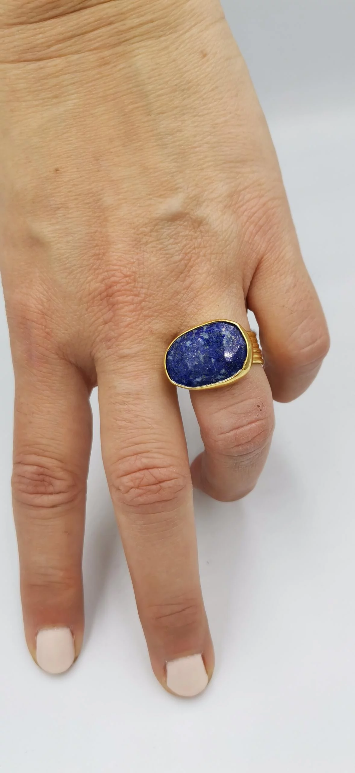 S169 / Silver lapis lazuli ring - Image 5