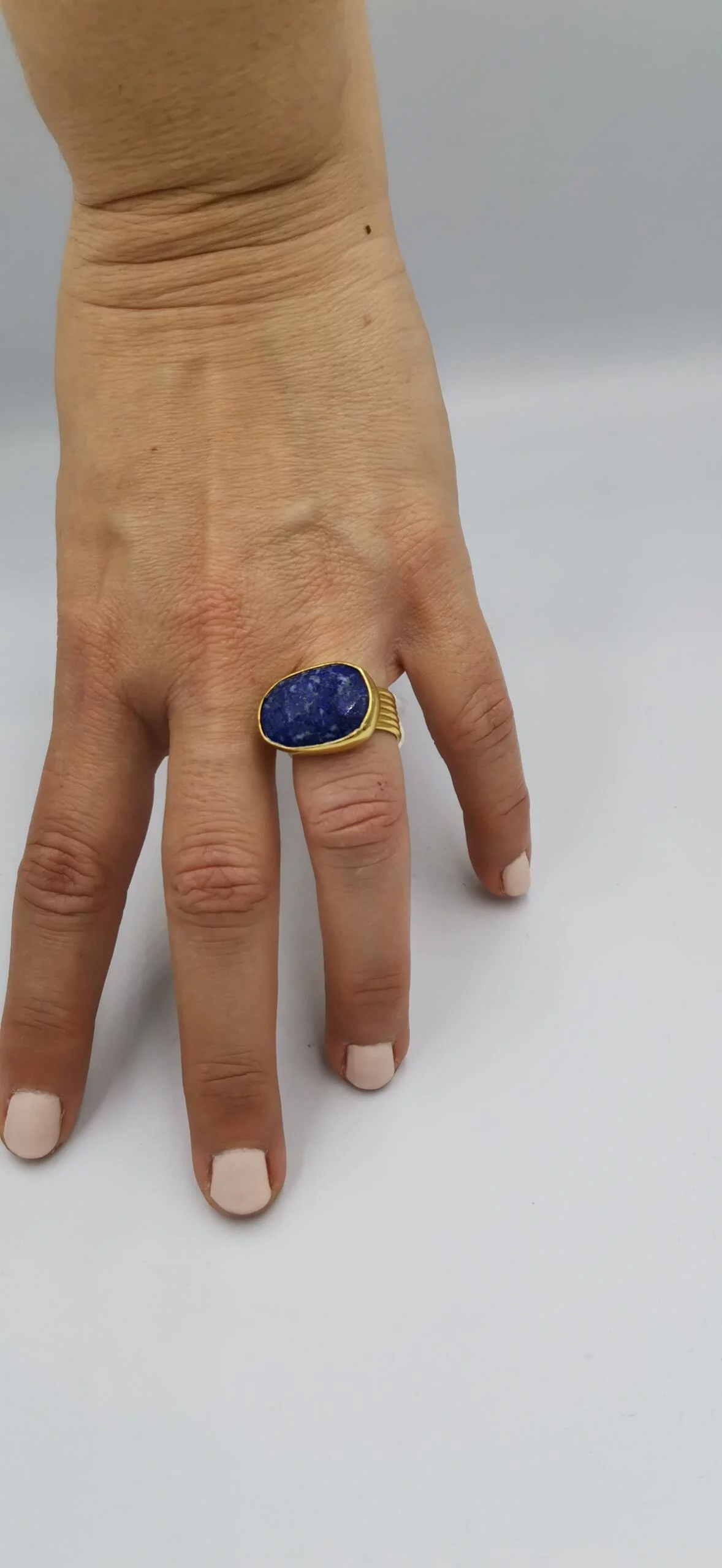 S169 / Silver lapis lazuli ring - Image 6