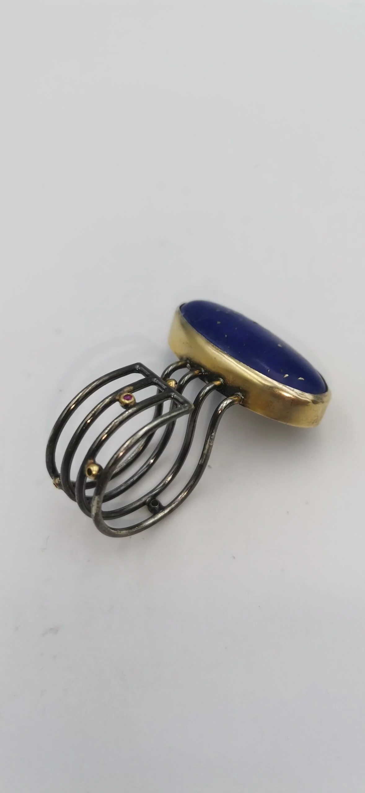 S197 / Silver lapis lazuli ring - Image 3