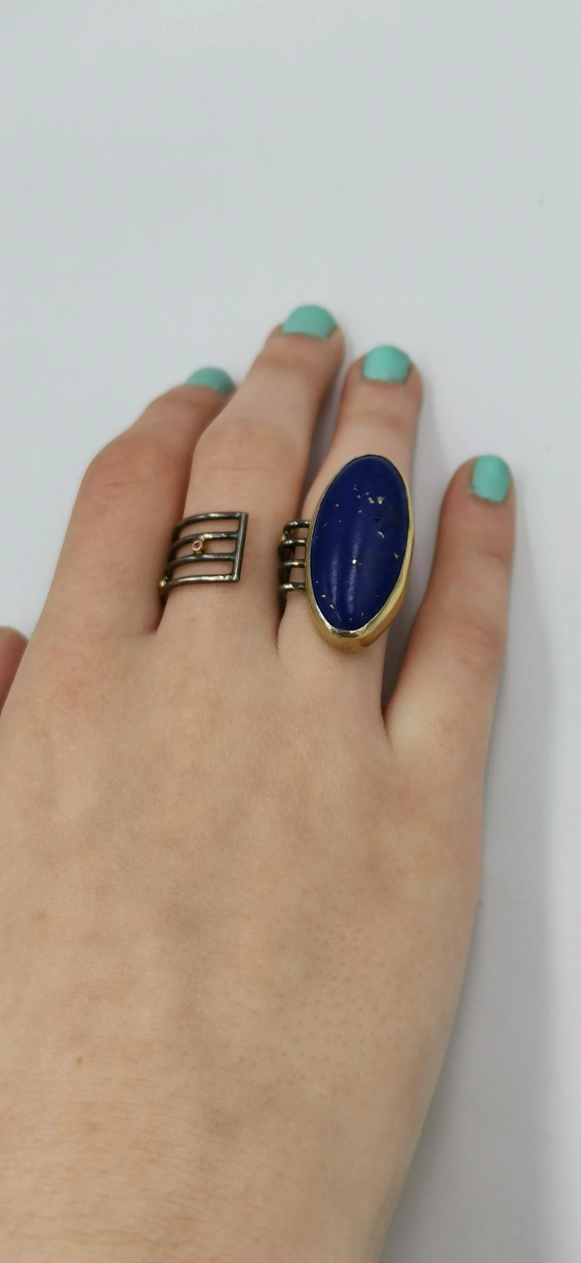 S197 / Silver lapis lazuli ring - Image 6