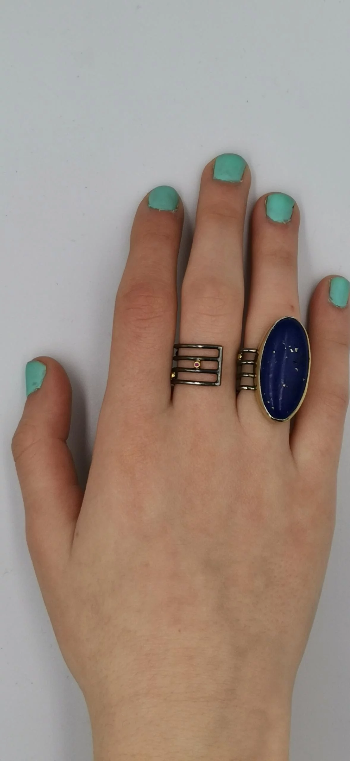 S197 / Silver lapis lazuli ring - Image 7
