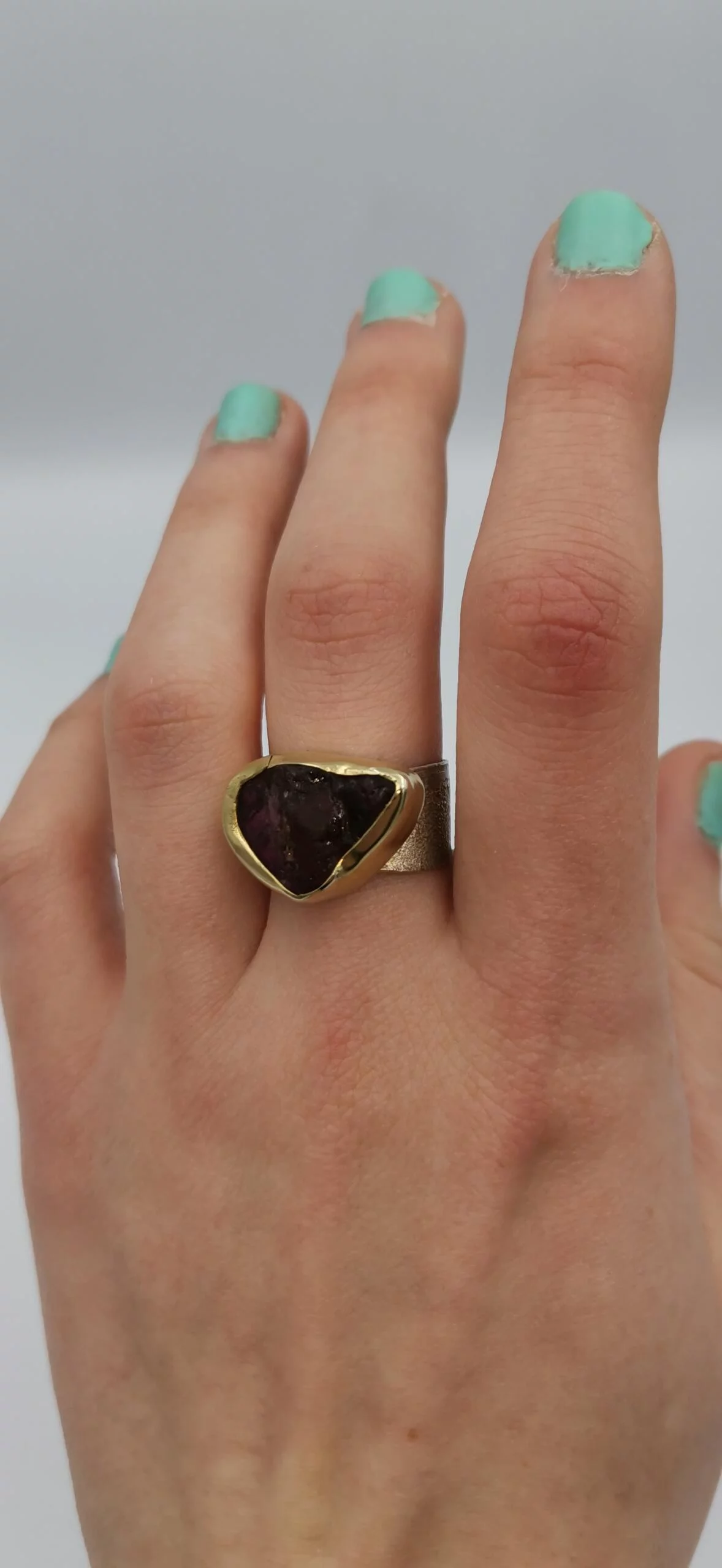 S212 / Silver tourmaline ring - Image 1