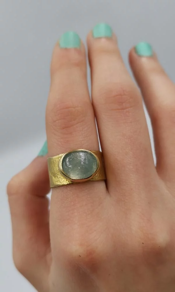 S275 / Silver aqua marine ring