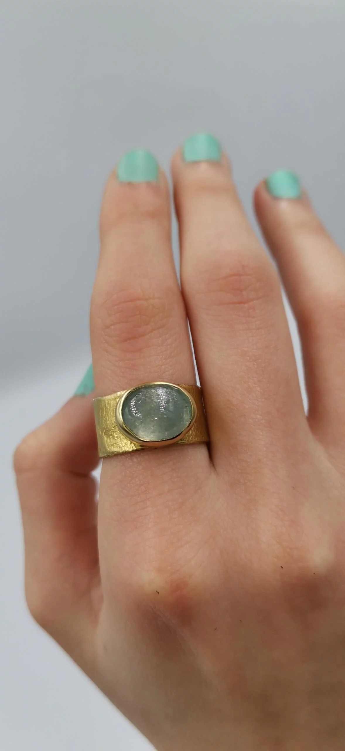 S275 / Silver aqua marine ring - Image 1