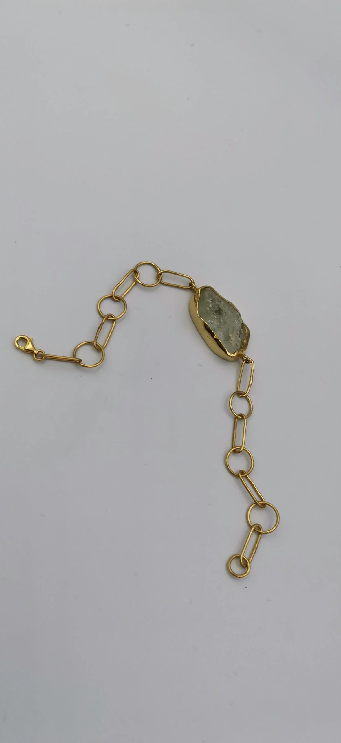 S449 / Silver aqua marine bracelet - Image 2