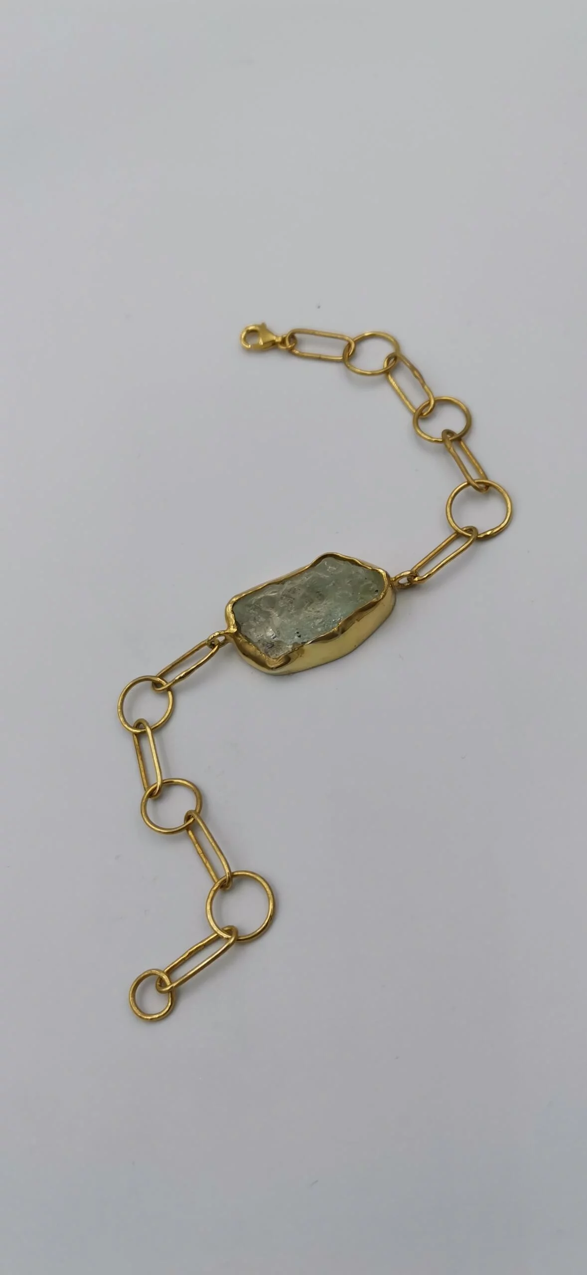 S449 / Silver aqua marine bracelet - Image 3