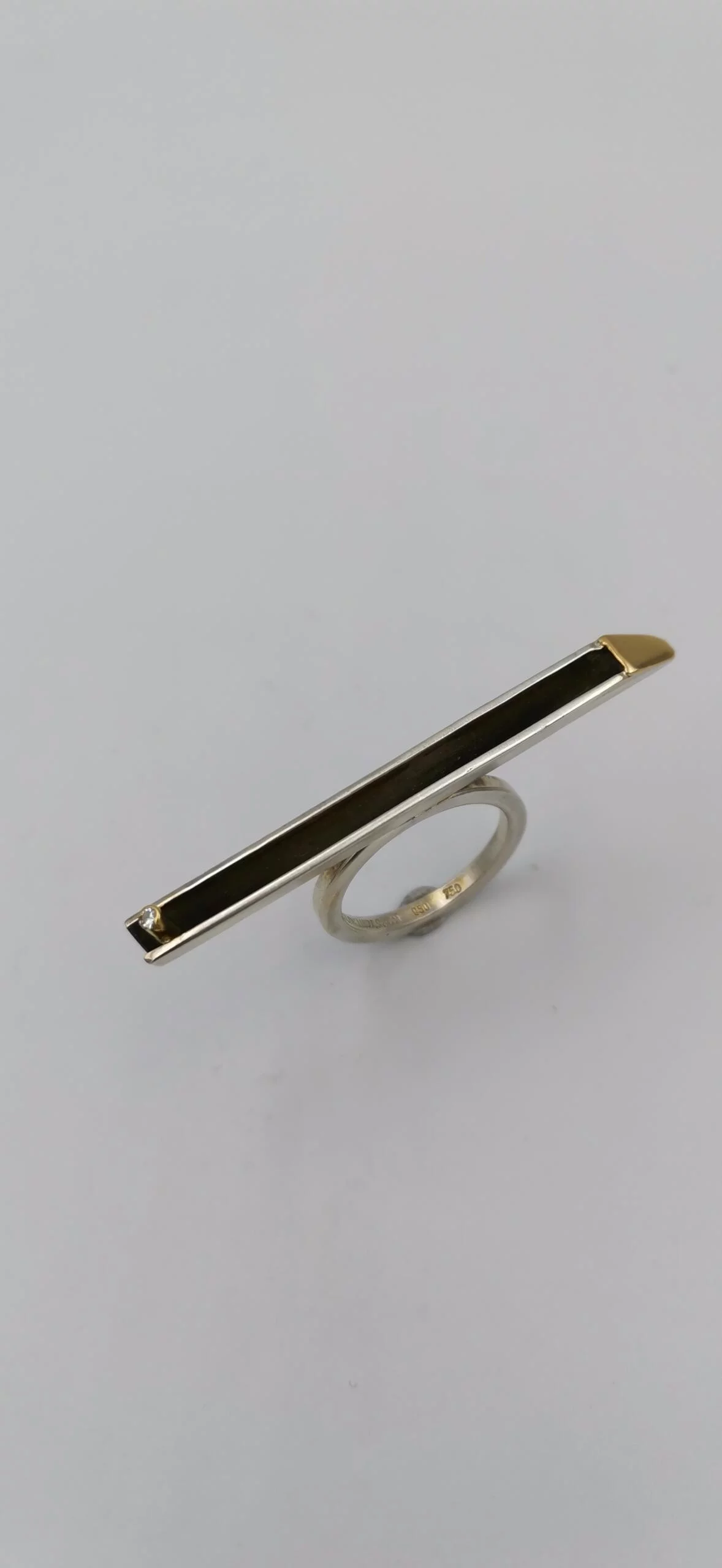 SG035 / Gold K18 and silver brilliant ring - Image 3