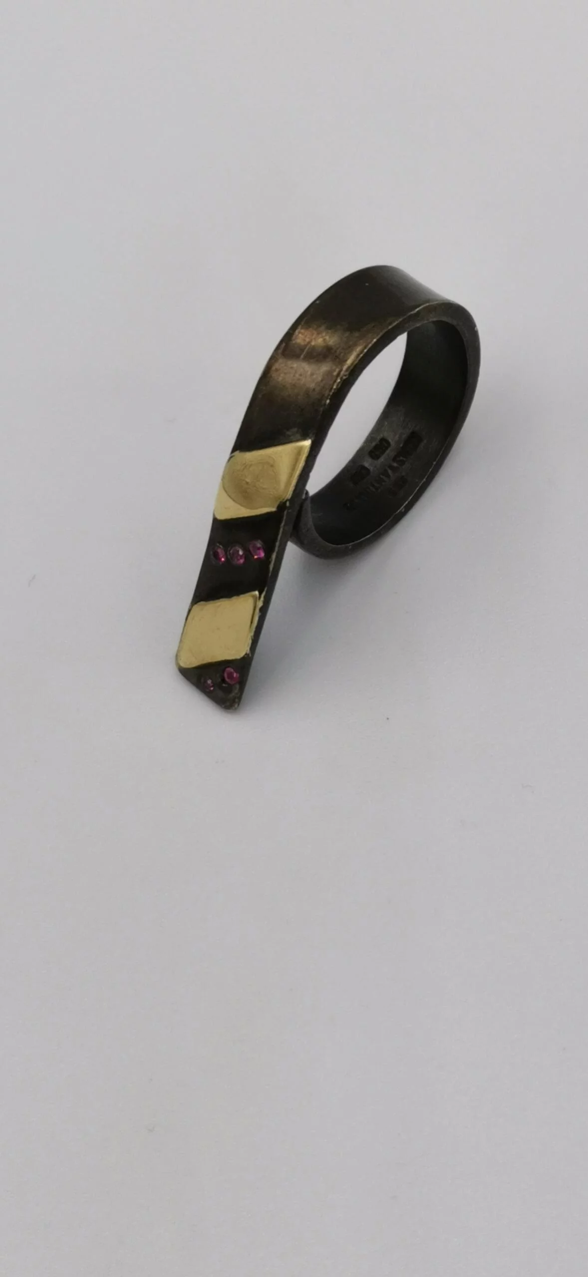 SG201 / Gold K18 and silver ruby ring - Image 2