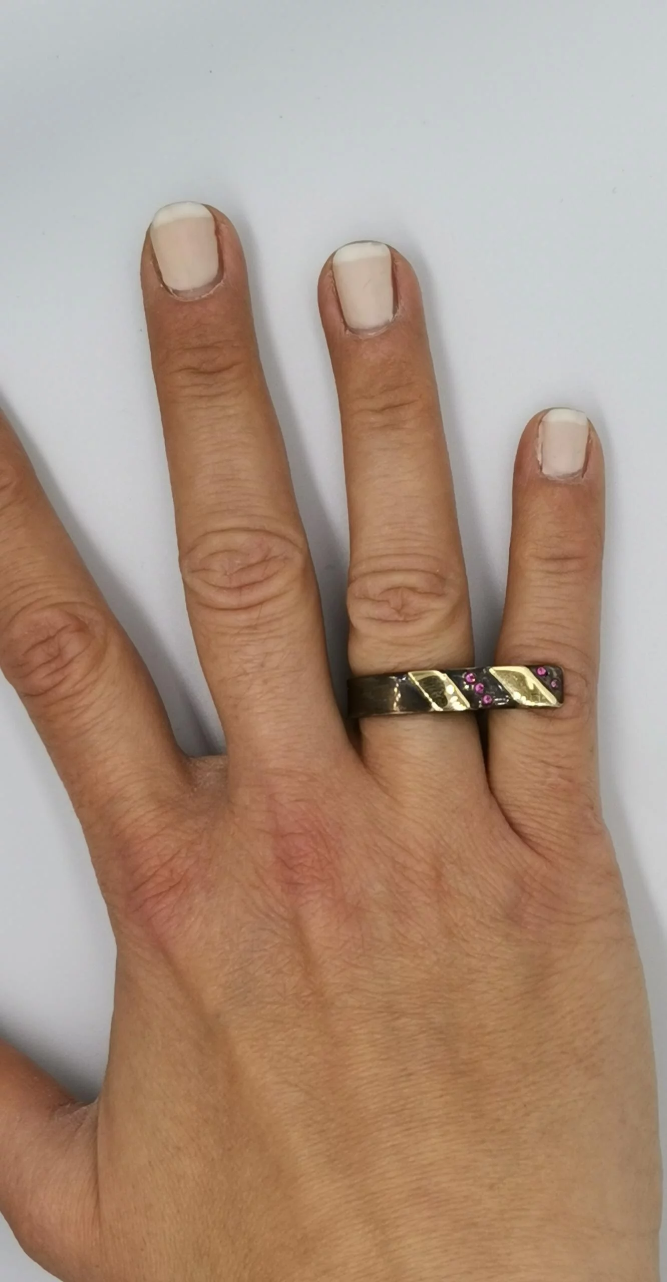 SG201 / Gold K18 and silver ruby ring - Image 1