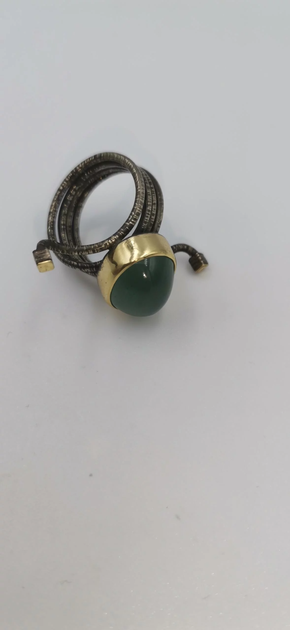 SG220 / Gold K18 and silver aqua marine ring - Image 4