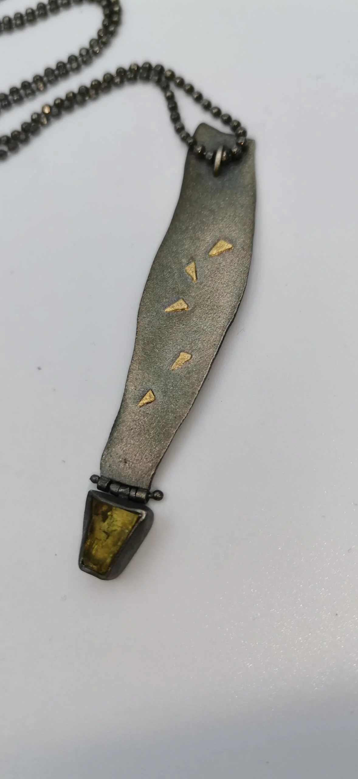 SG255 / Gold K18 and silver tourmaline pendant - Image 4