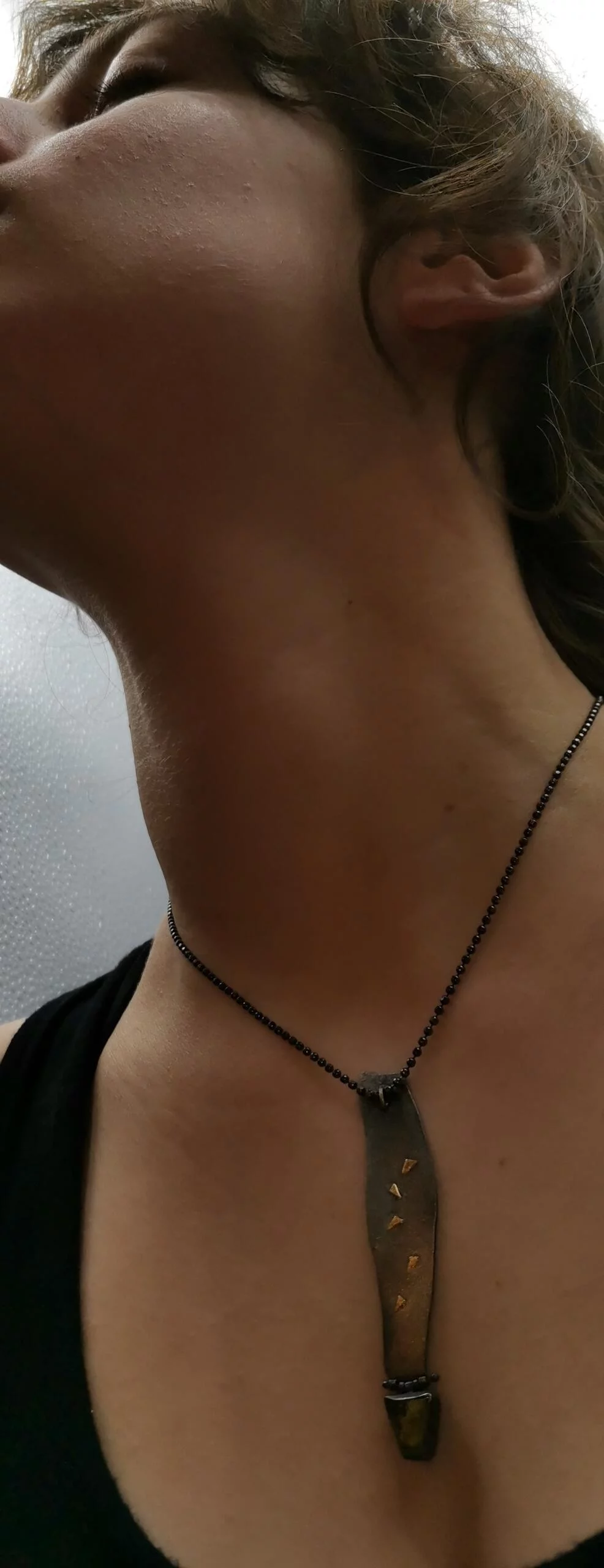 SG255 / Gold K18 and silver tourmaline pendant - Image 5