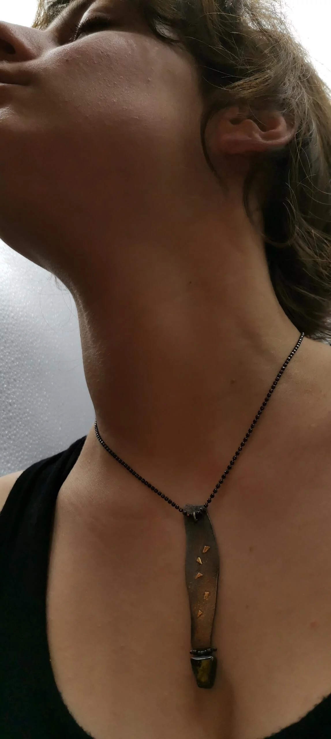 SG255 / Gold K18 and silver tourmaline pendant - Image 2