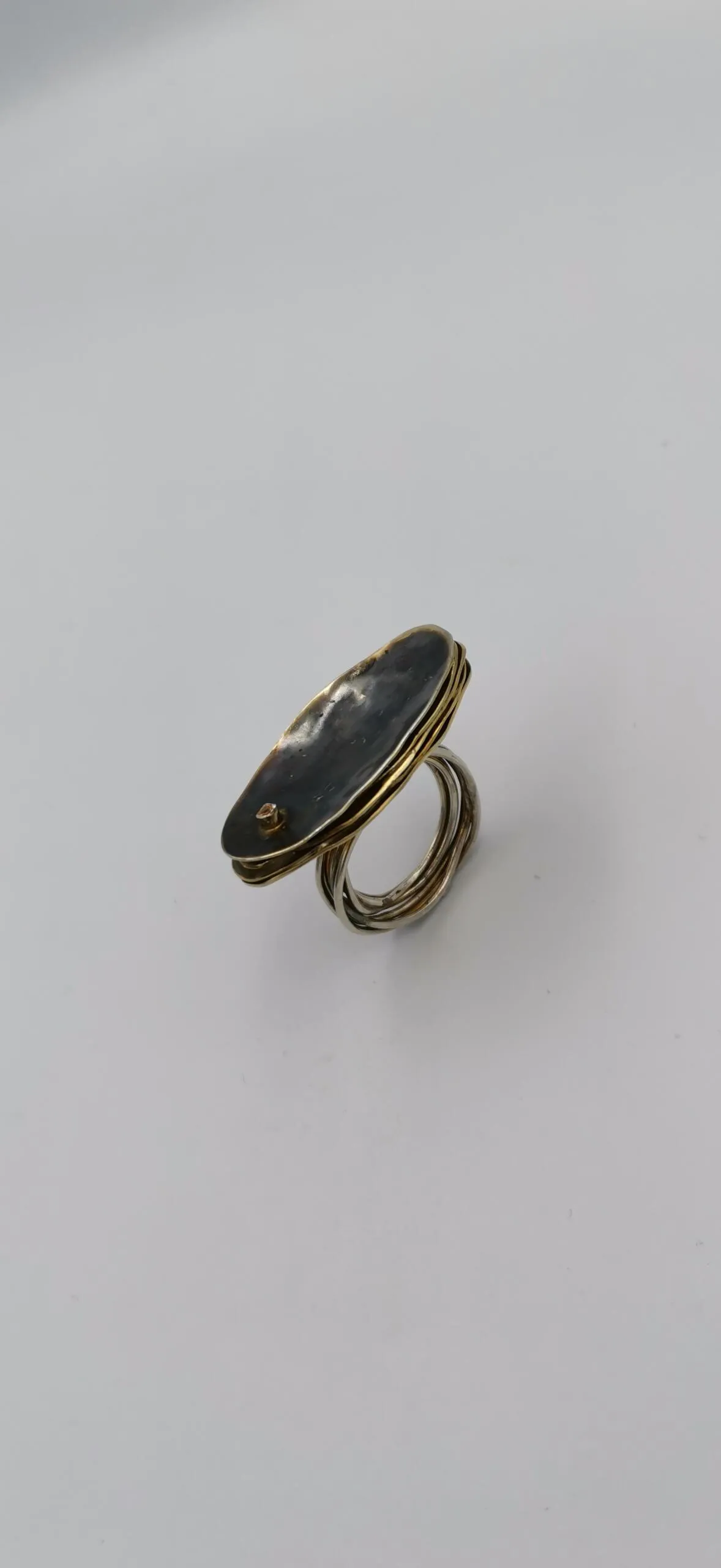 S055 / Silver yellow sapphire ring - Image 4