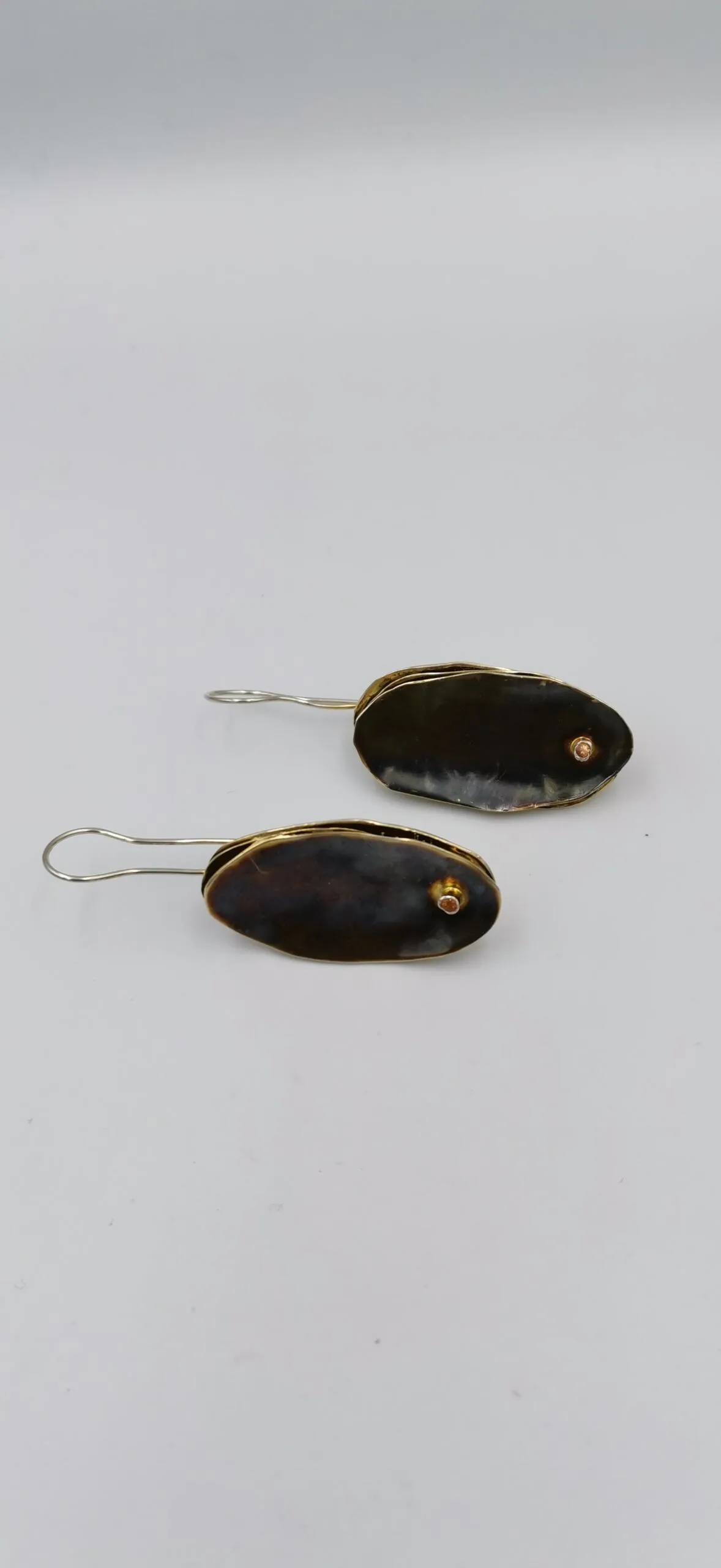 S088 / Silver yellow sapphires earrings - Image 2