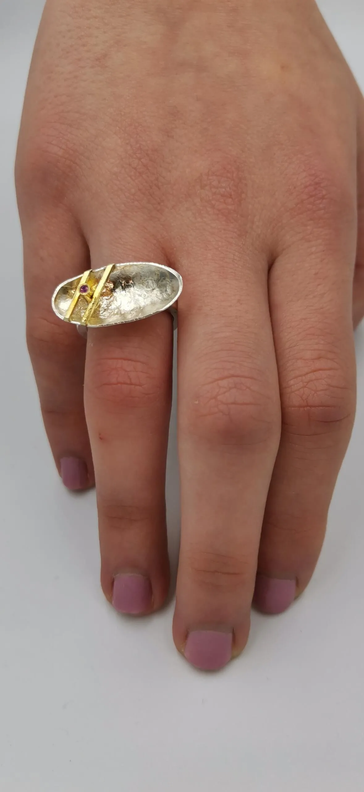 S240 / Silver ruby ring - Image 1