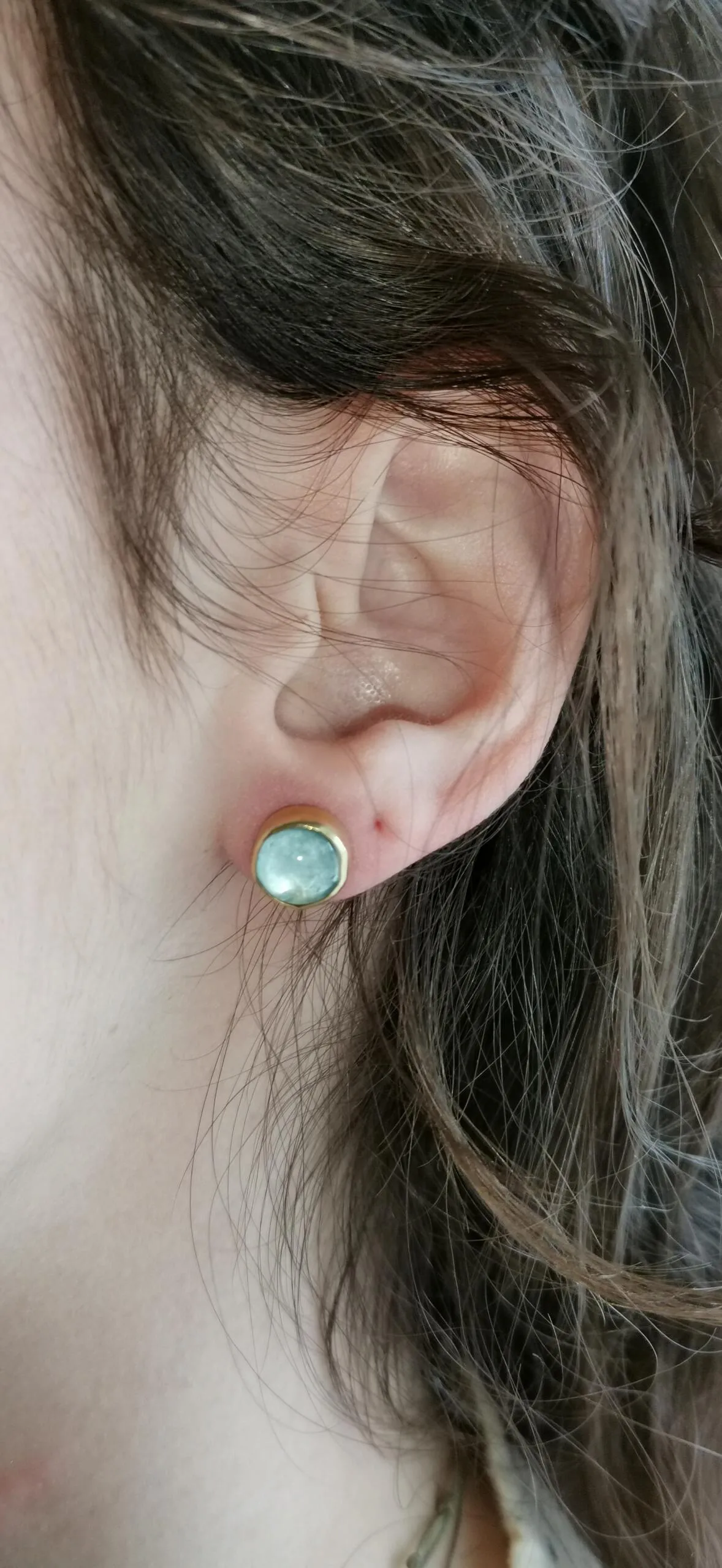 S259 / Silver aqua marines earrings - Image 3