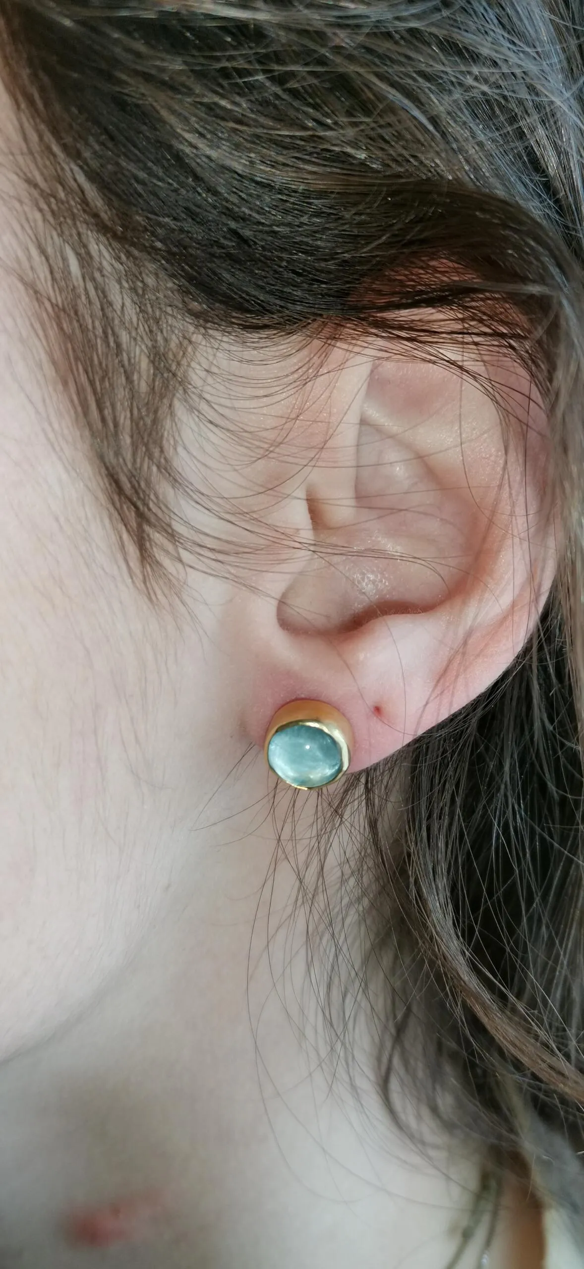 S259 / Silver aqua marines earrings - Image 1