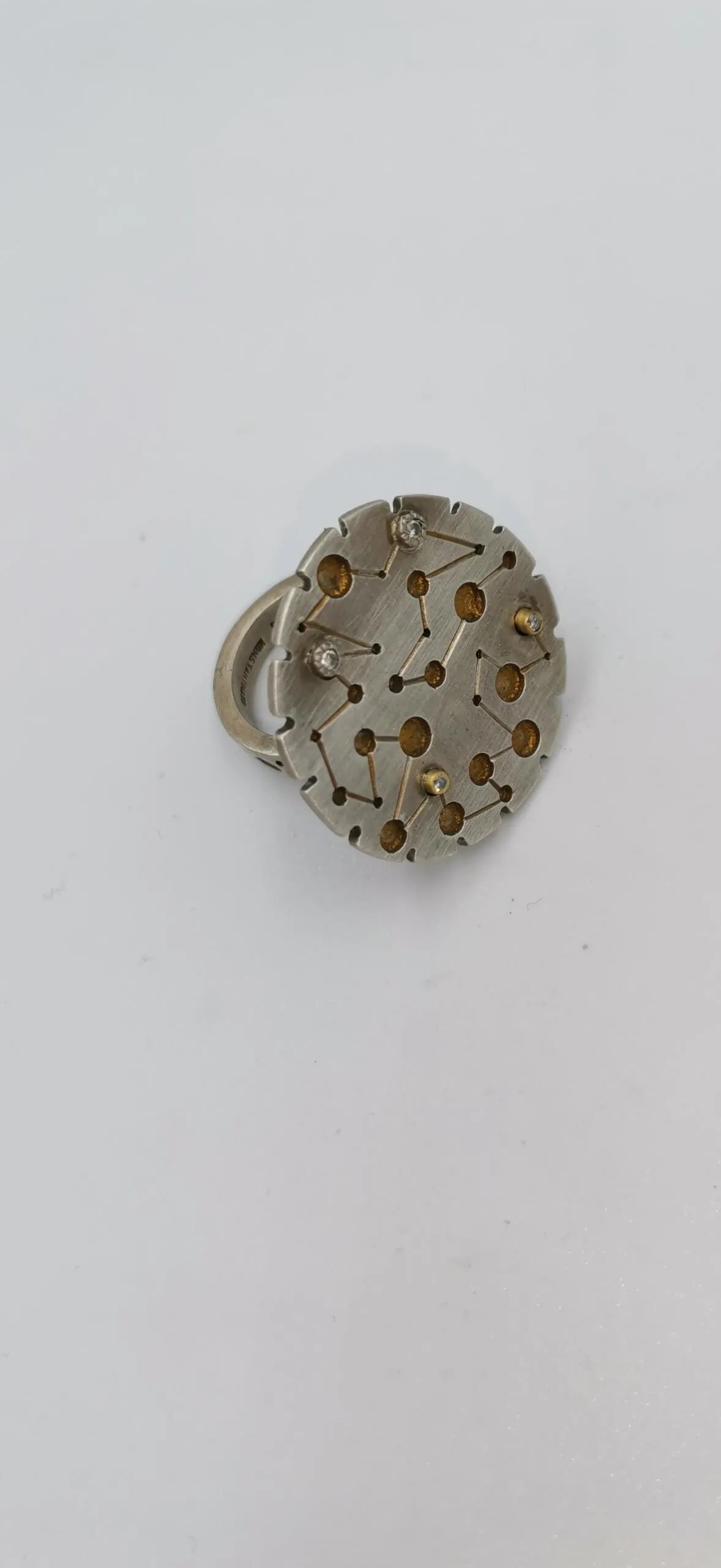 SG021 / Gold K18 and silver brilliant ring - Image 1
