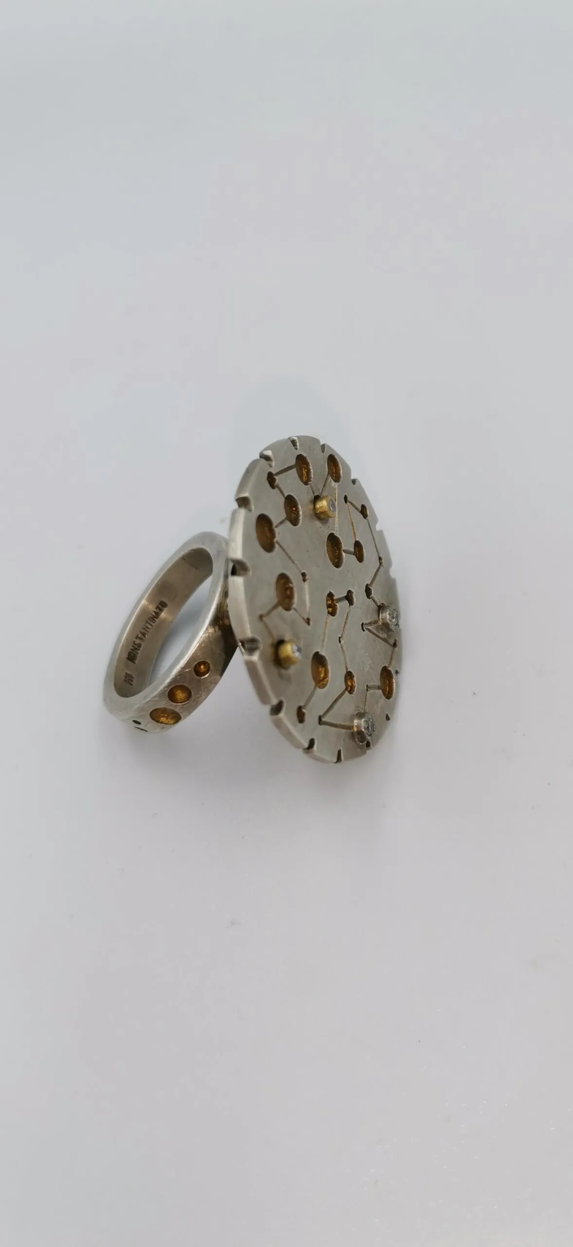 SG021 / Gold K18 and silver brilliant ring - Image 2