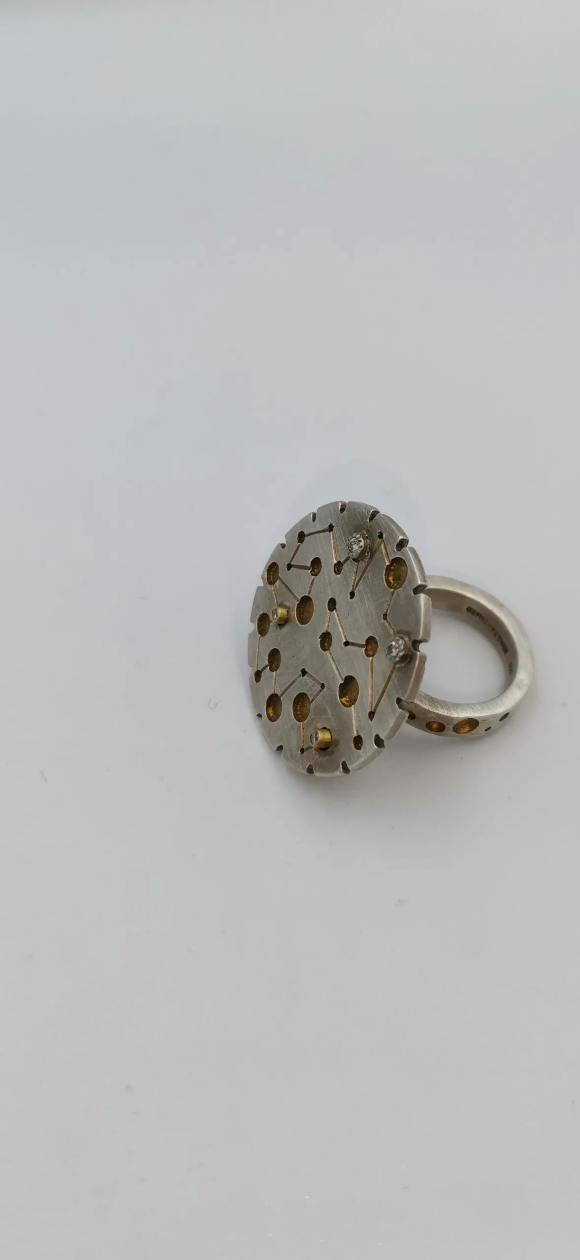 SG021 / Gold K18 and silver brilliant ring - Image 3