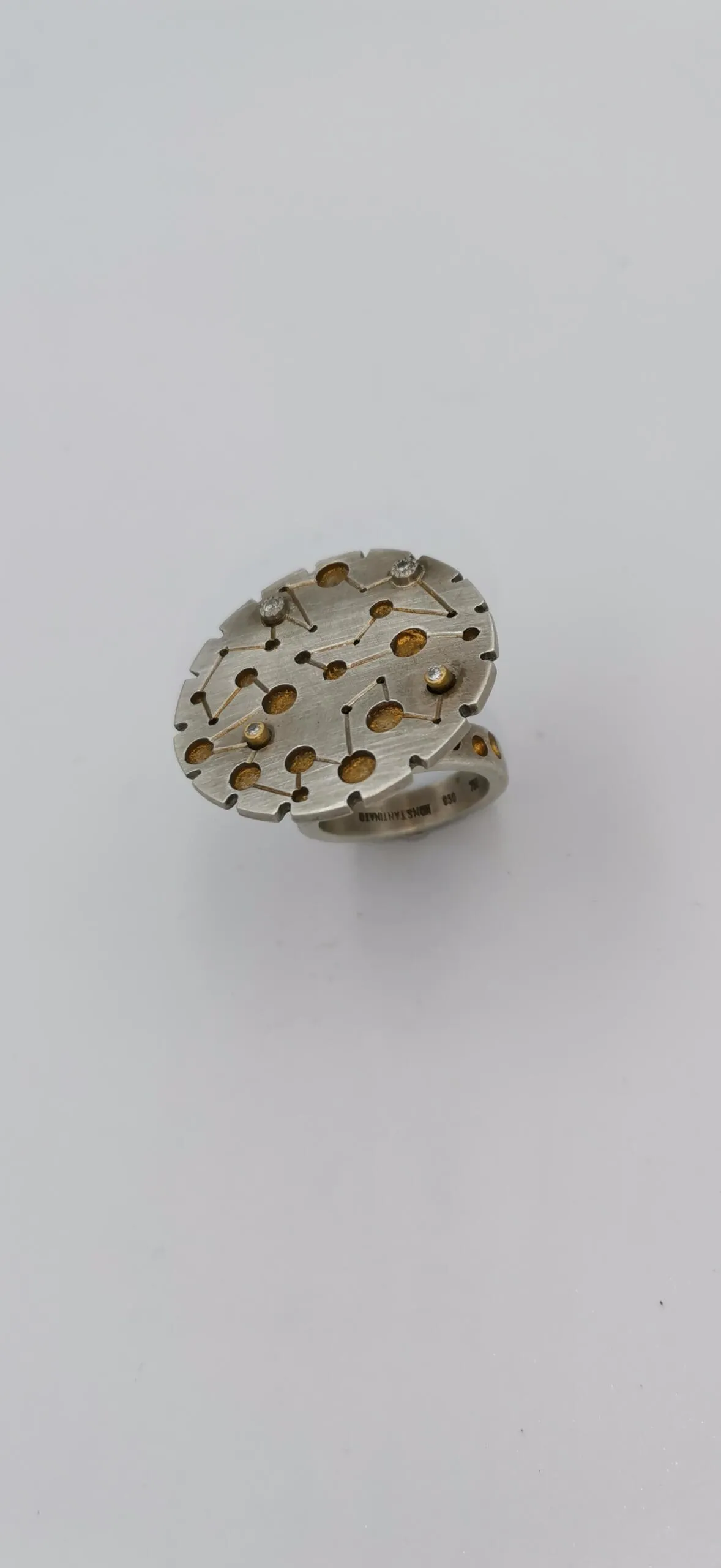 SG021 / Gold K18 and silver brilliant ring - Image 4