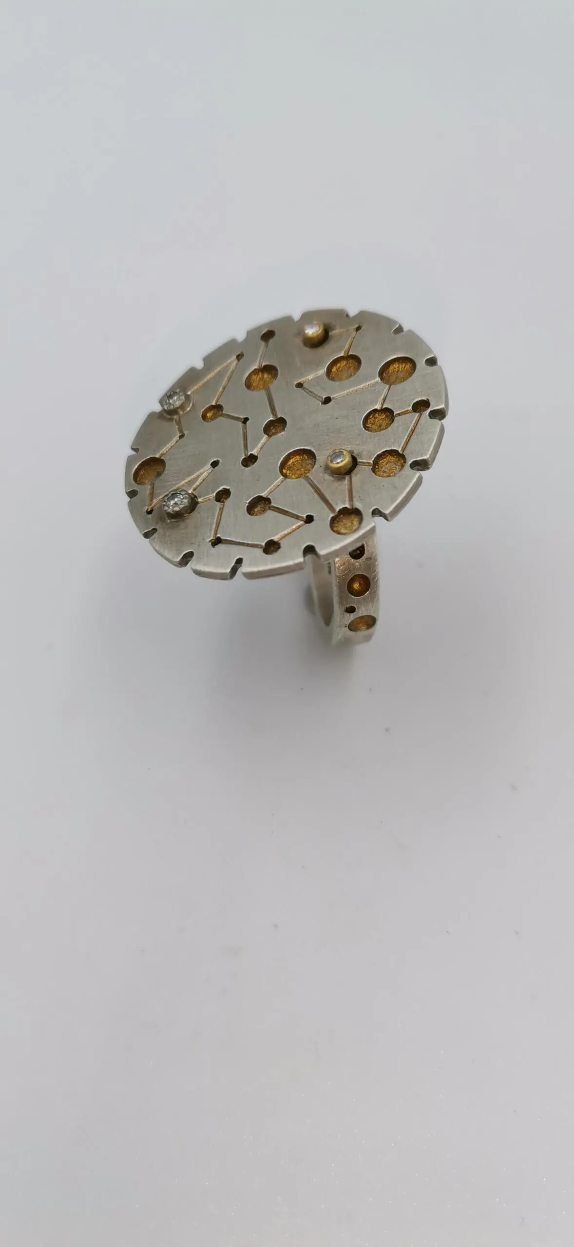 SG021 / Gold K18 and silver brilliant ring - Image 5