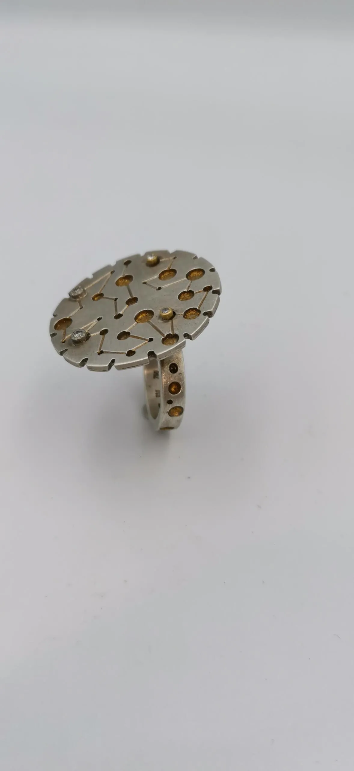 SG021 / Gold K18 and silver brilliant ring - Image 6