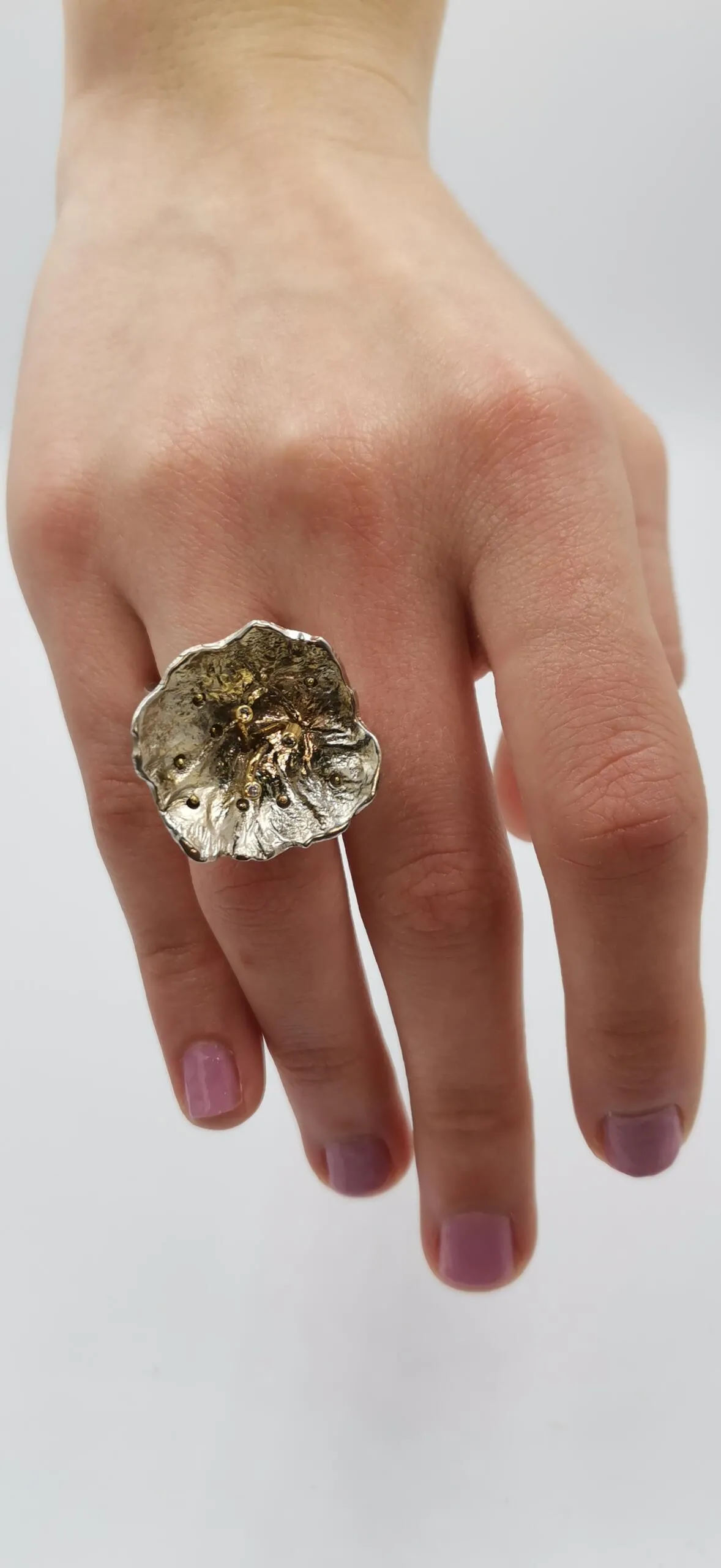 SG029 / Gold K 18 and silver brilliant ring - Image 1
