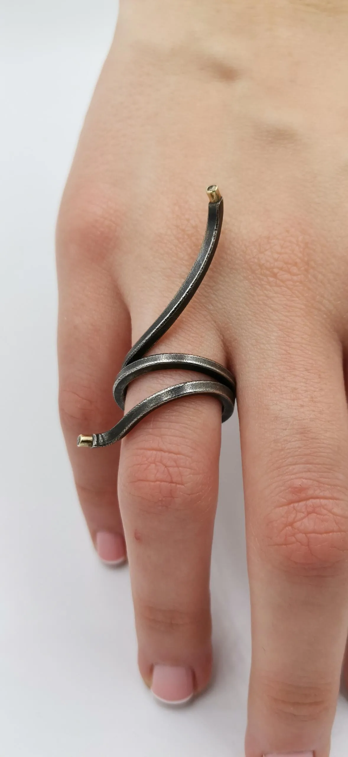 SG045 / Gold K18 and silver brilliant ring - Image 1