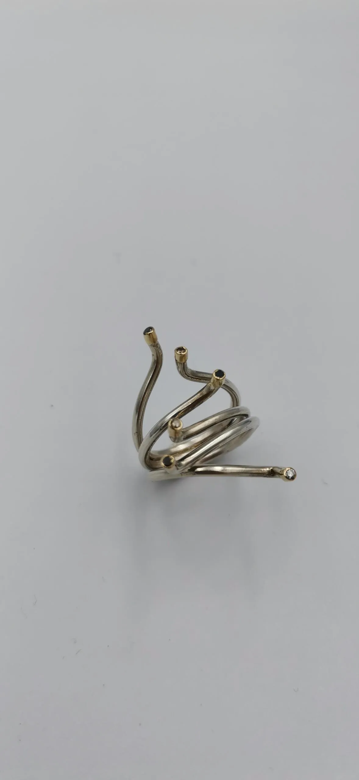 SG070 / Gold K18 and silver brilliant ring - Image 2