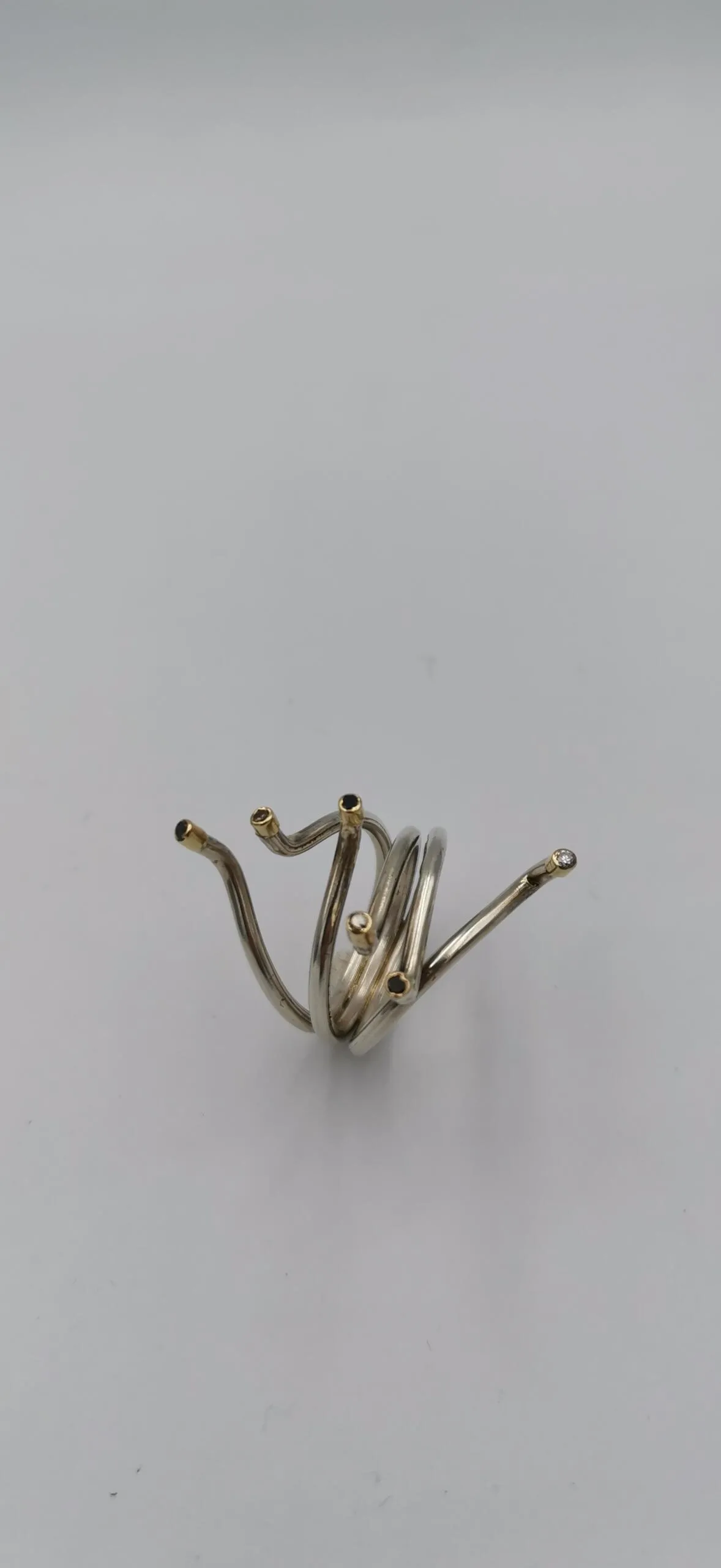 SG070 / Gold K18 and silver brilliant ring - Image 4