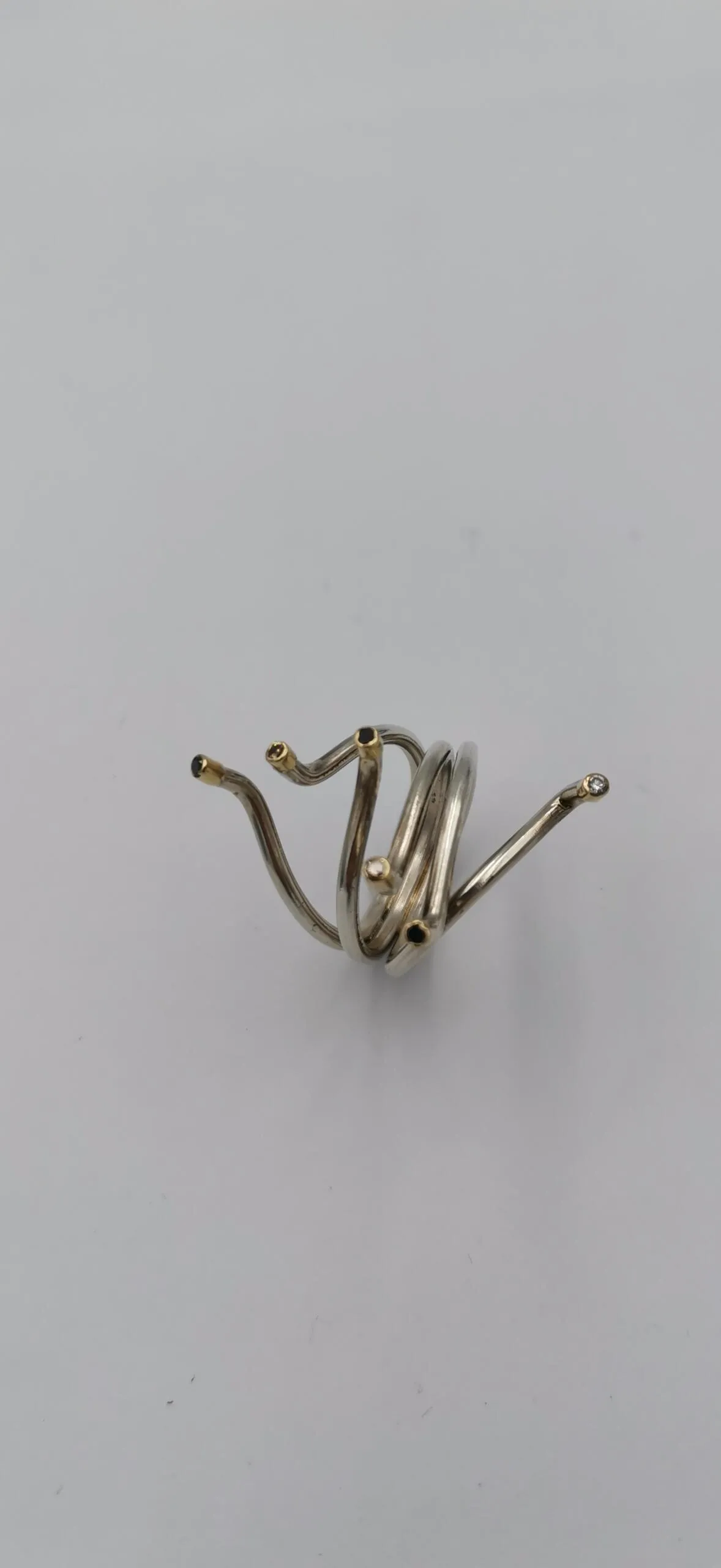 SG070 / Gold K18 and silver brilliant ring - Image 6