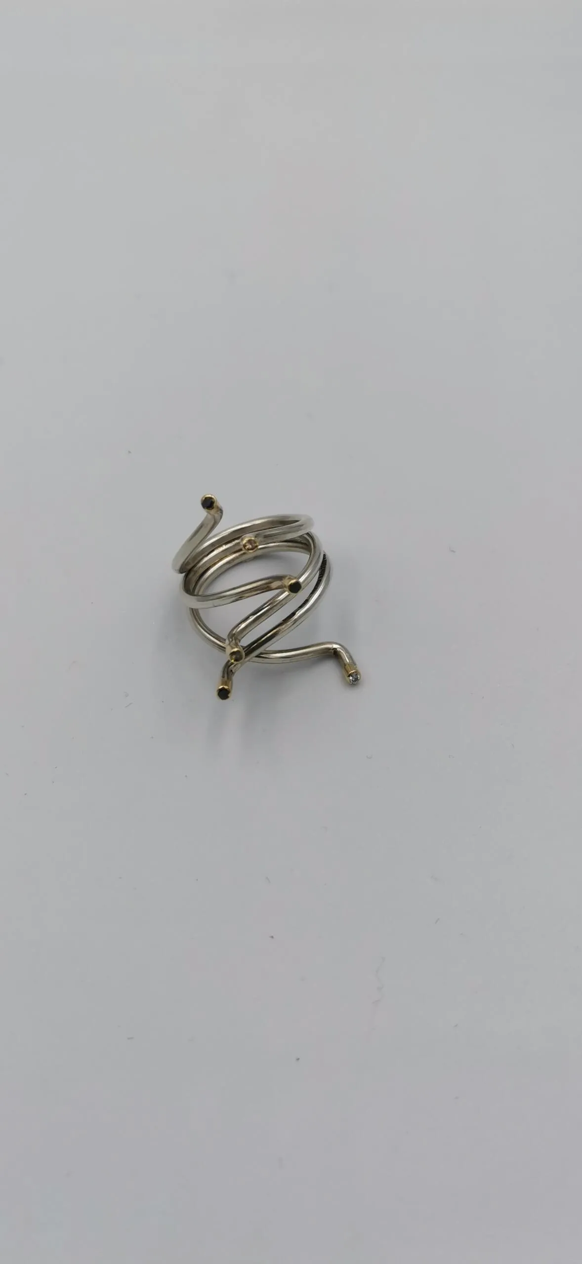 SG070 / Gold K18 and silver brilliant ring - Image 8