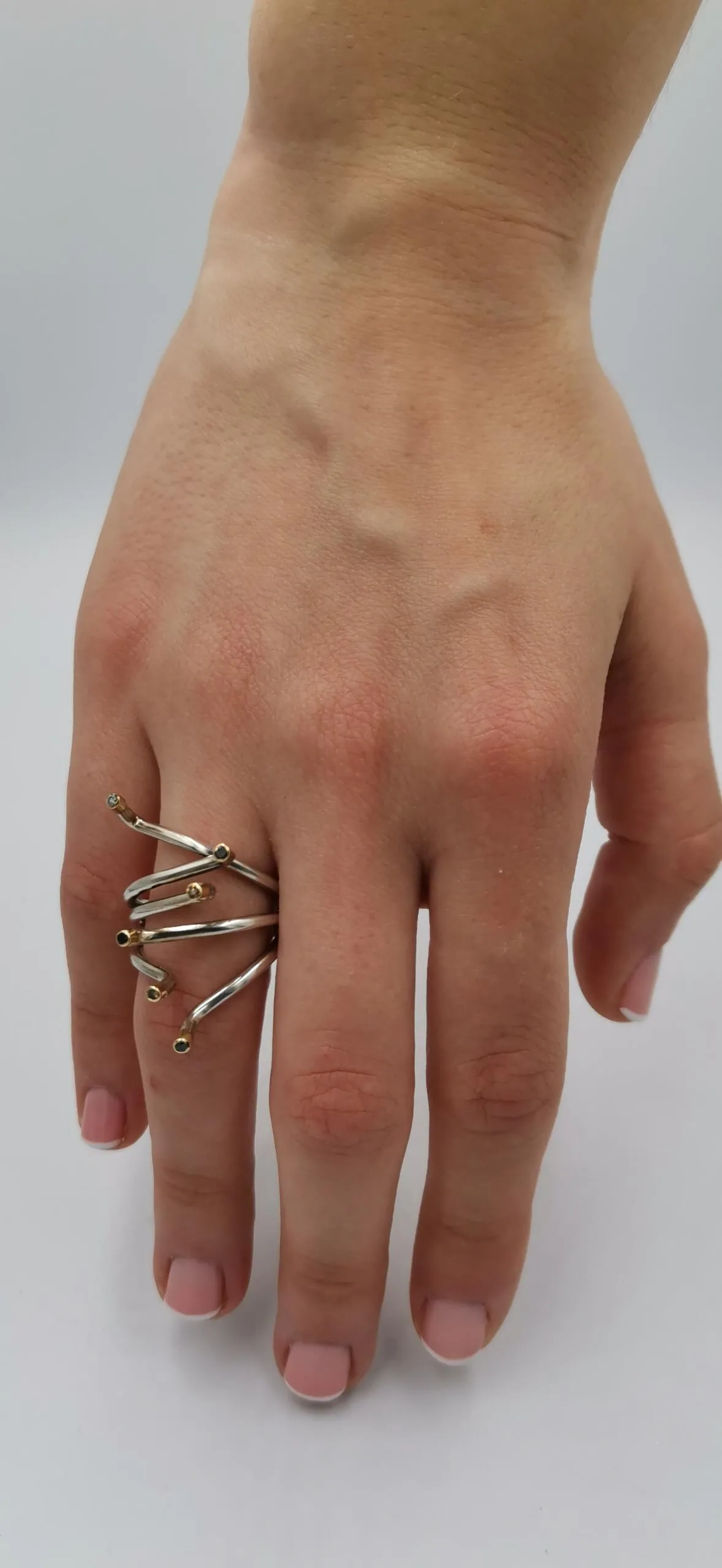 SG070 / Gold K18 and silver brilliant ring - Image 3
