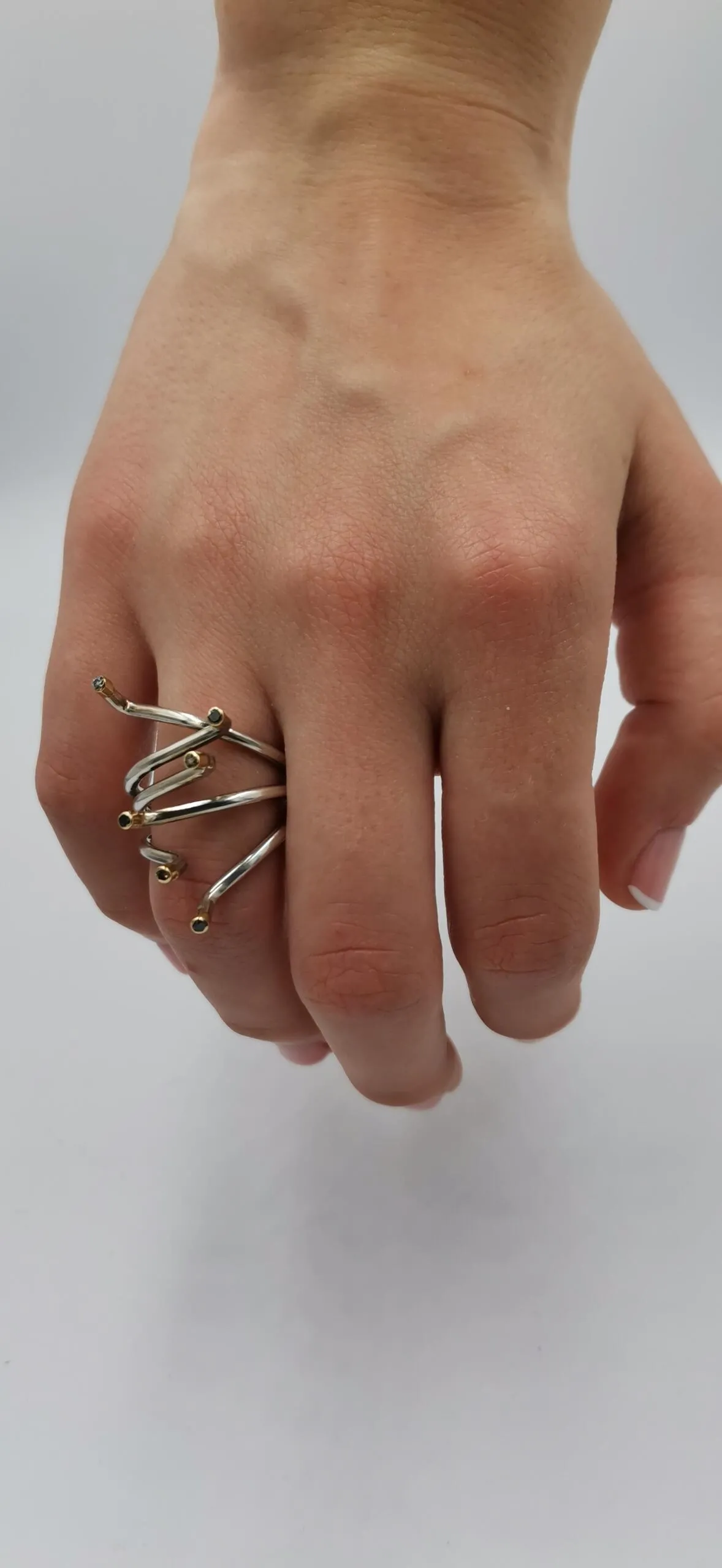 SG070 / Gold K18 and silver brilliant ring - Image 5