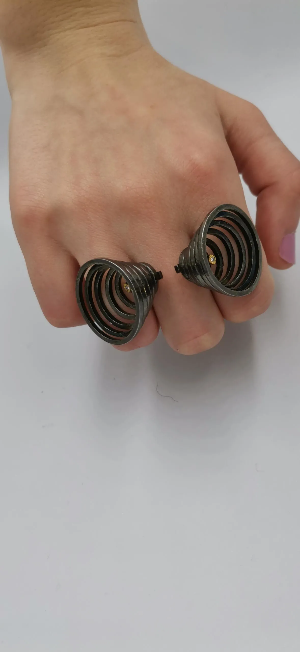 SG085 / Gold K18 and silver brilliant ring - Image 1