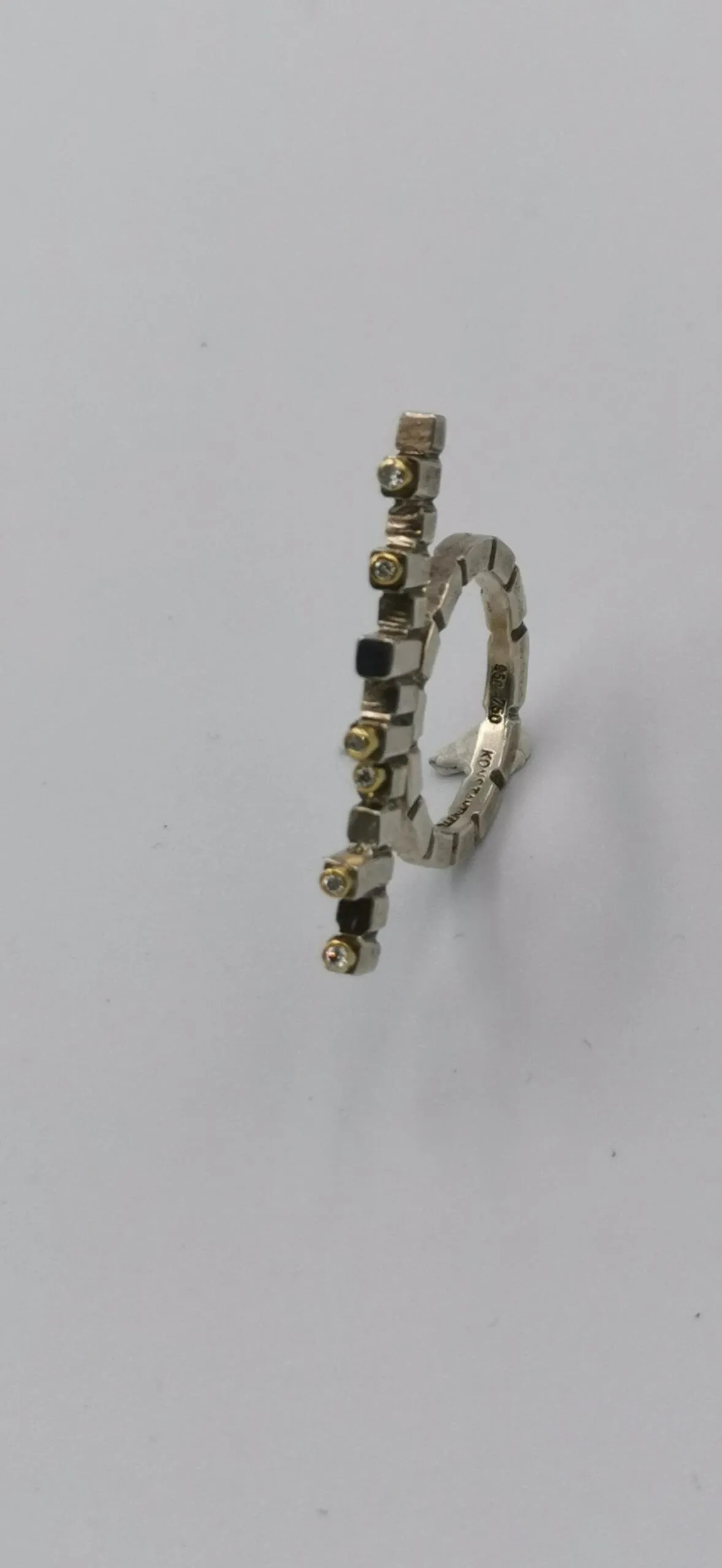 SG096 / Gold K18 and silver brilliant ring - Image 2