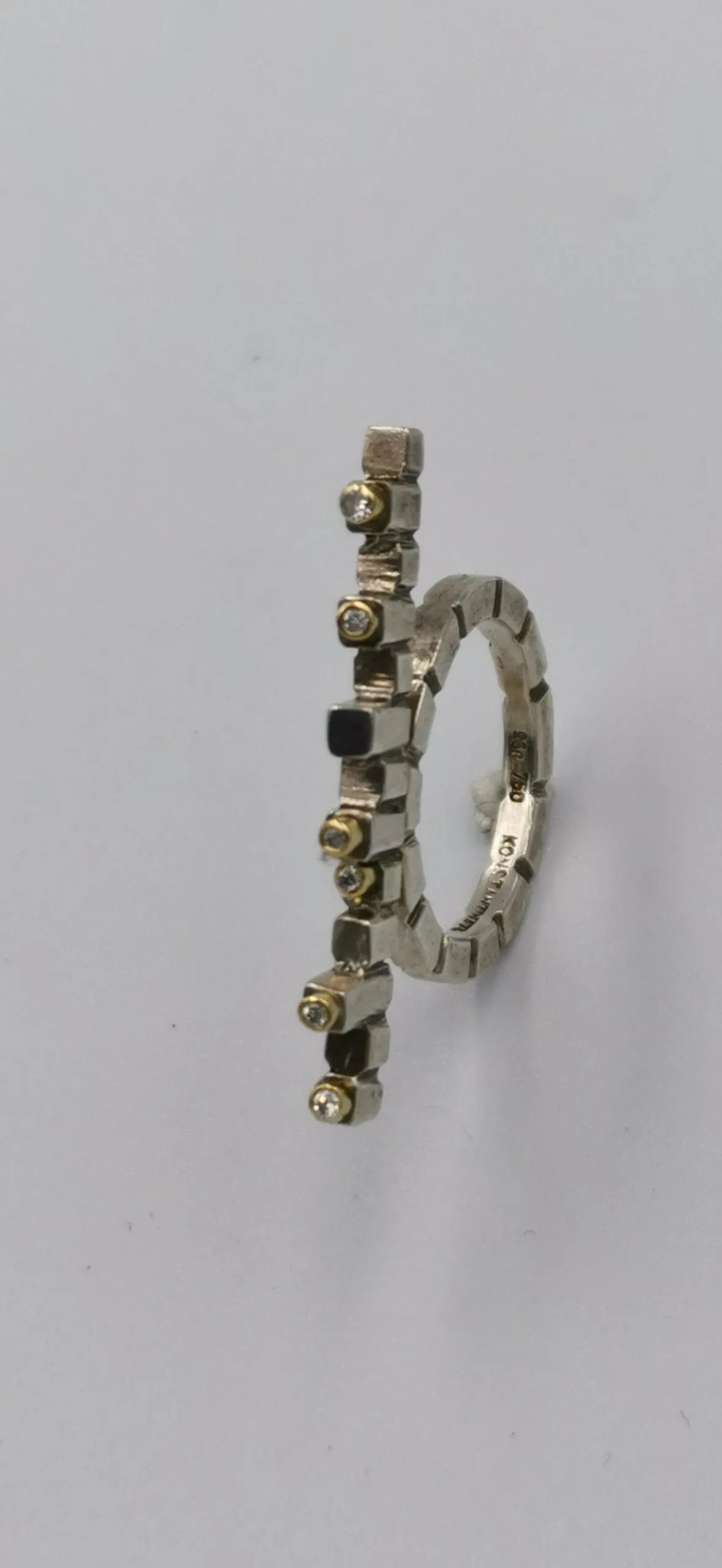 SG096 / Gold K18 and silver brilliant ring - Image 4