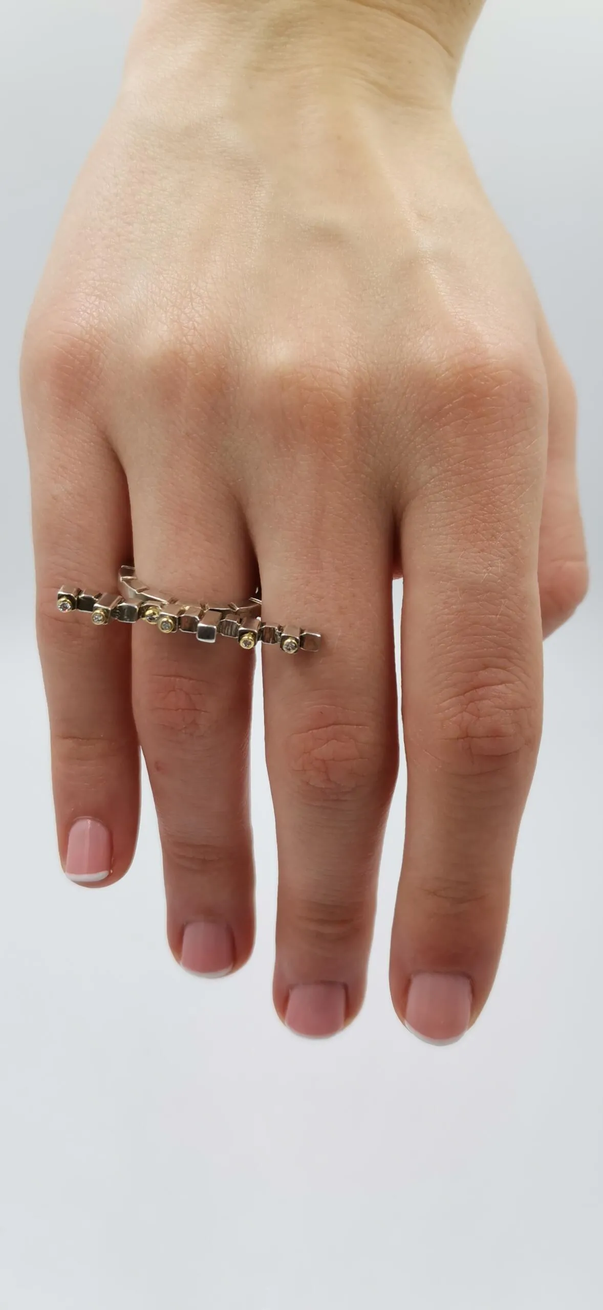 SG096 / Gold K18 and silver brilliant ring - Image 3