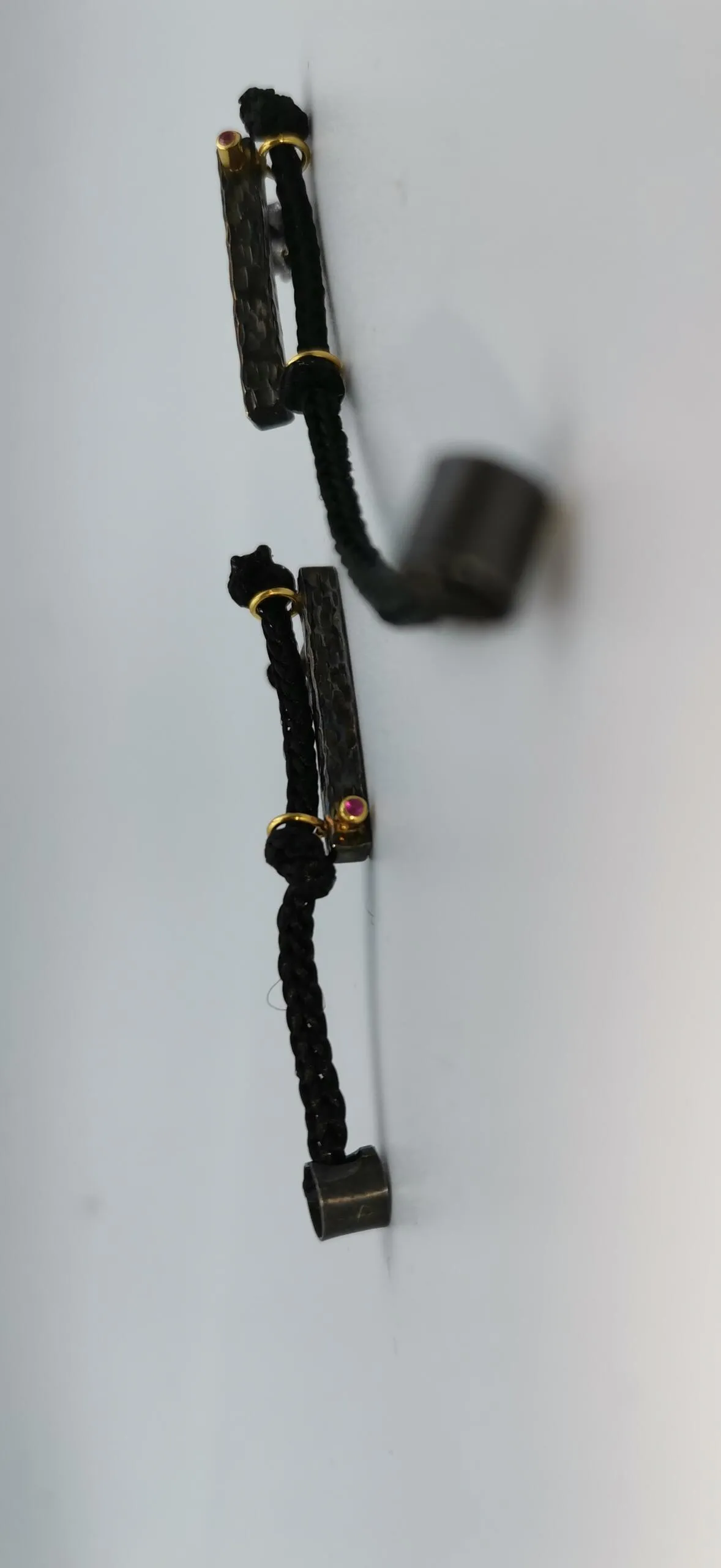 SG115 / Gold K18 and silver rubies earrings - Image 2