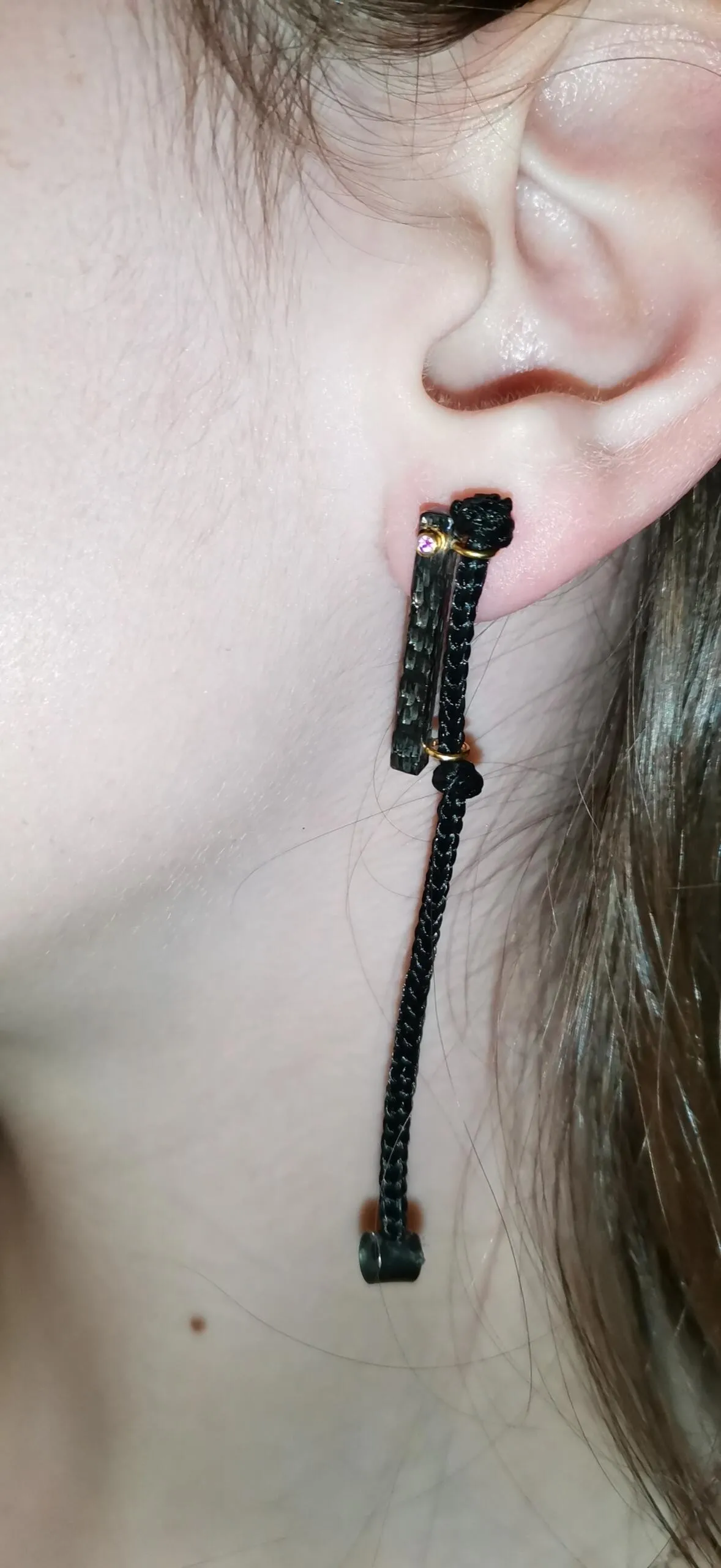 SG115 / Gold K18 and silver rubies earrings - Image 6