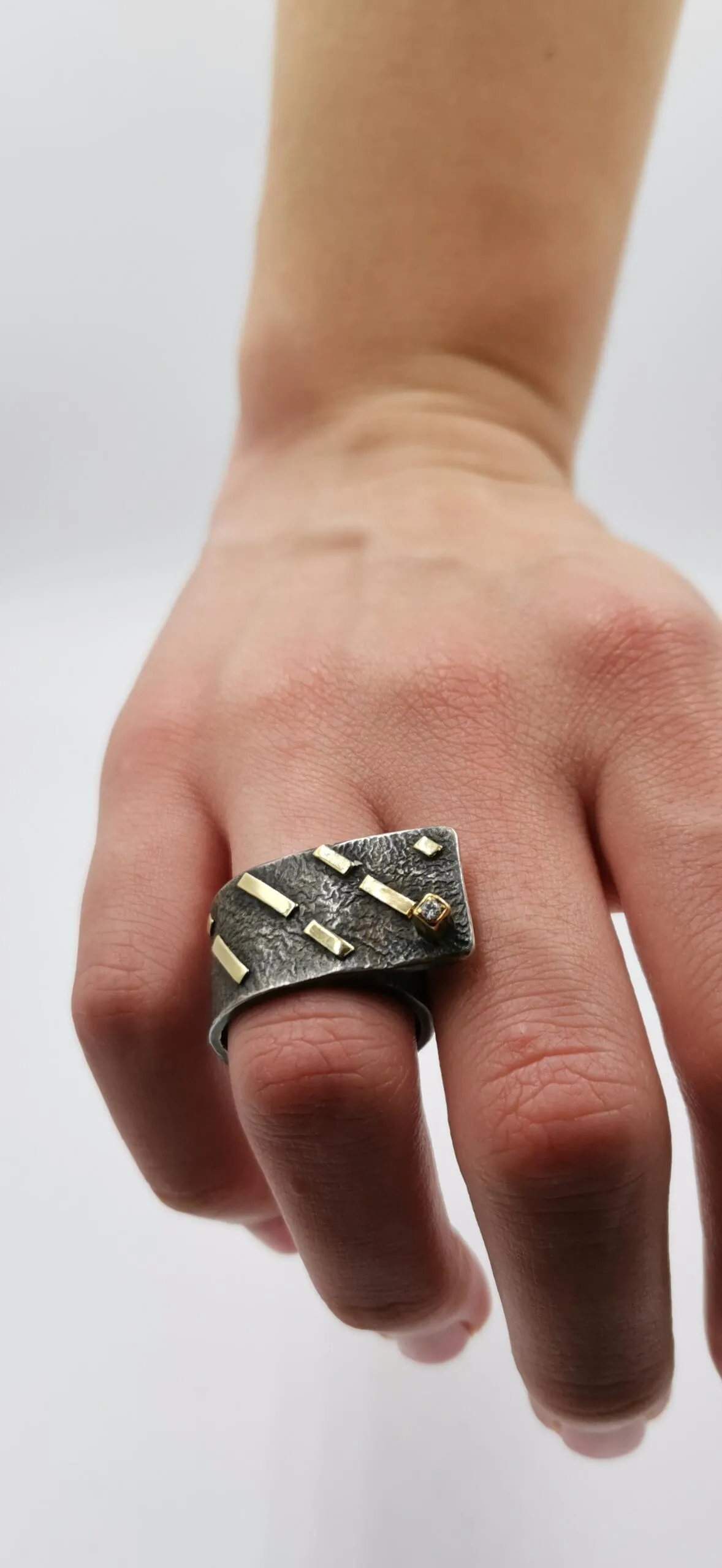 SG171 / Gold K18 and silver brilliant ring - Image 6