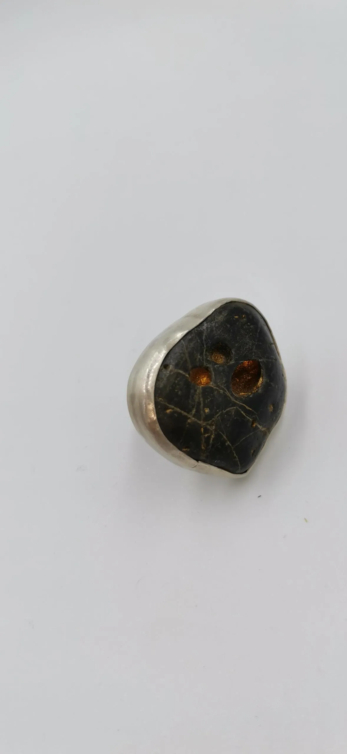 S003 / Silver pebble ring - Image 2