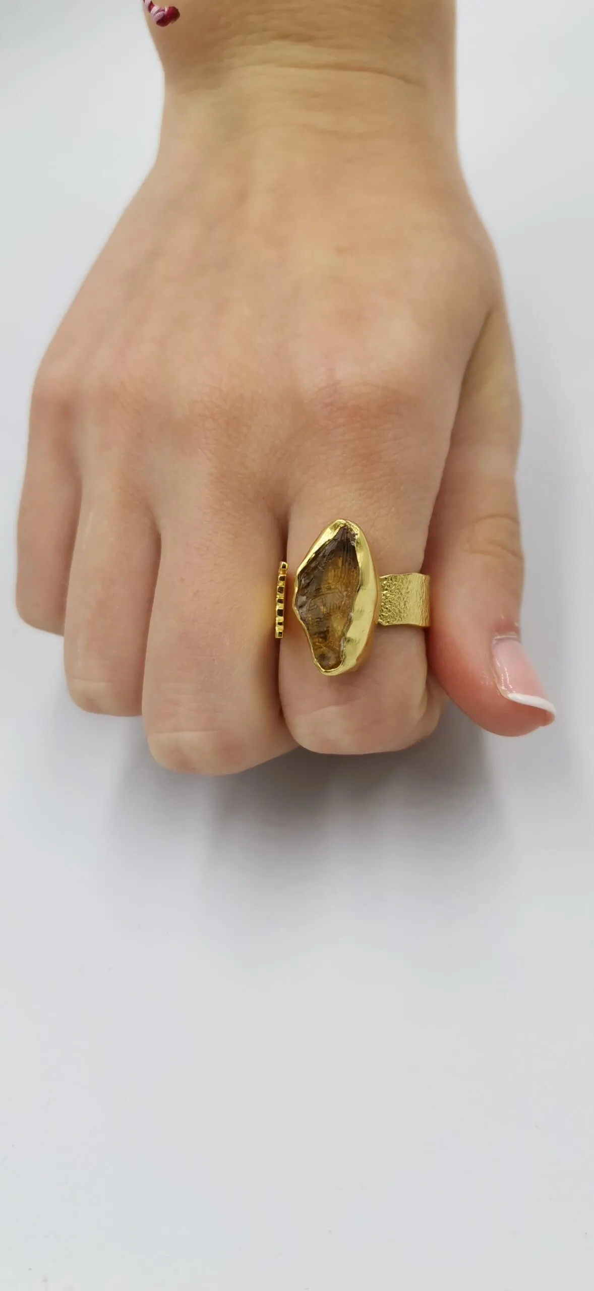 S019 / Silver citrin ring - Image 3