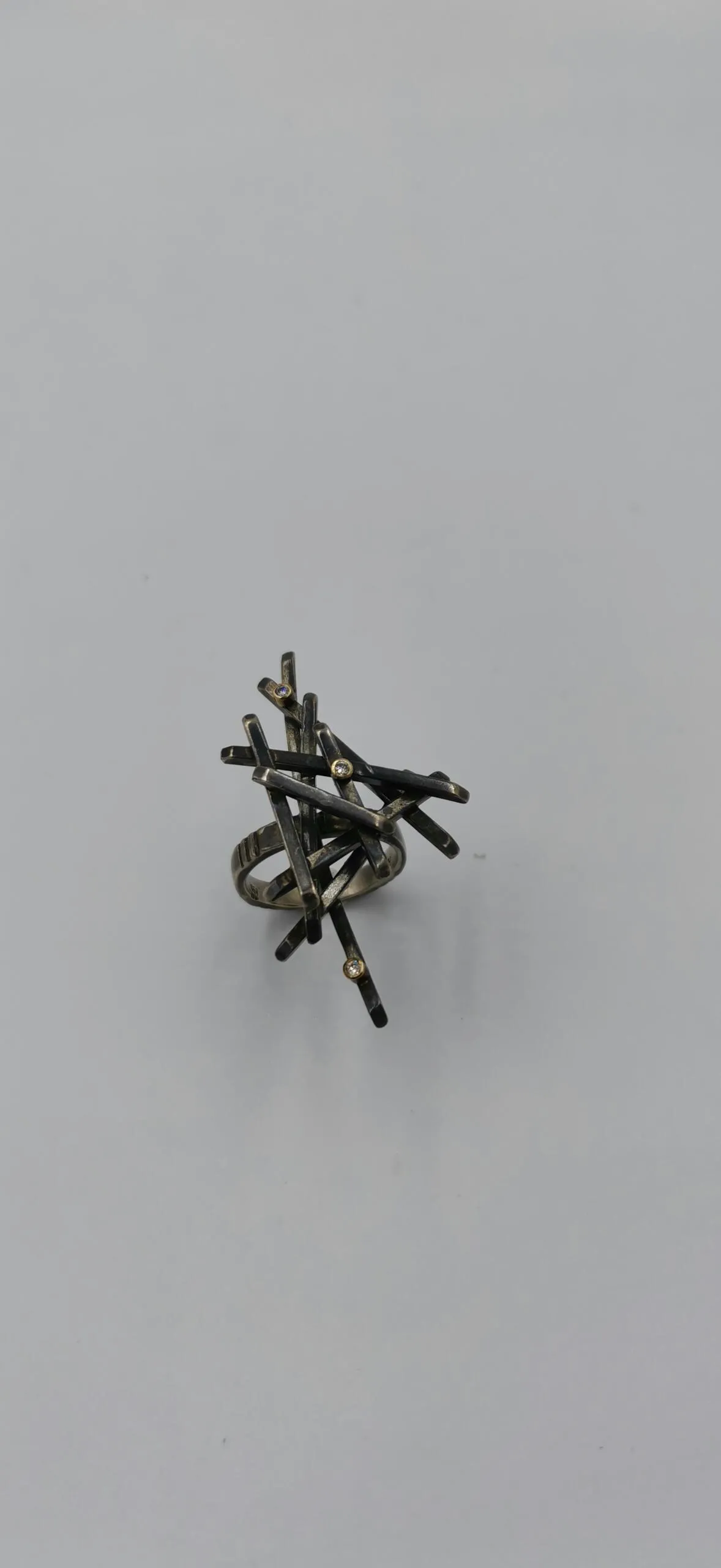 SG030 / Gold K18 and silver brilliant ring - Image 4