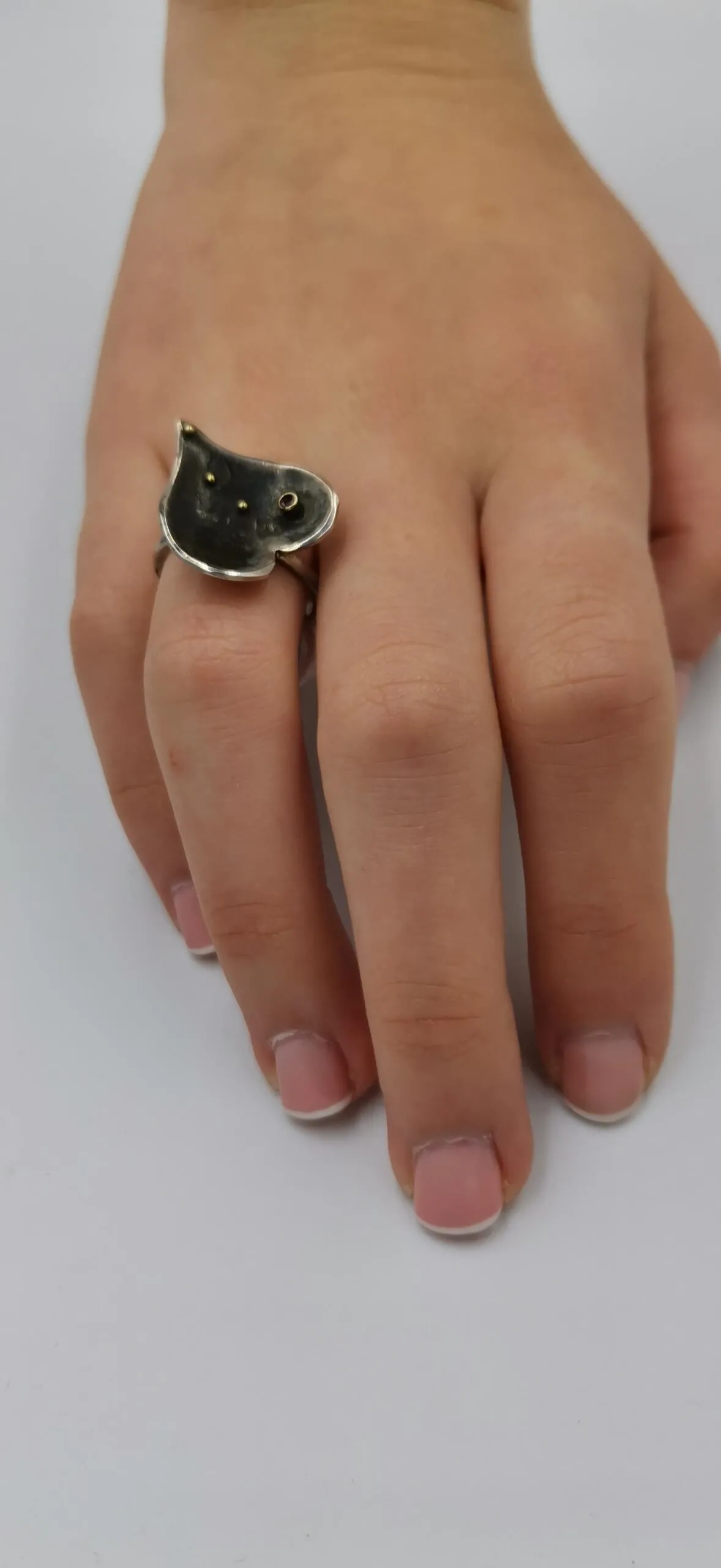 SG057 / Gold K18 and silver ruby ring - Image 3