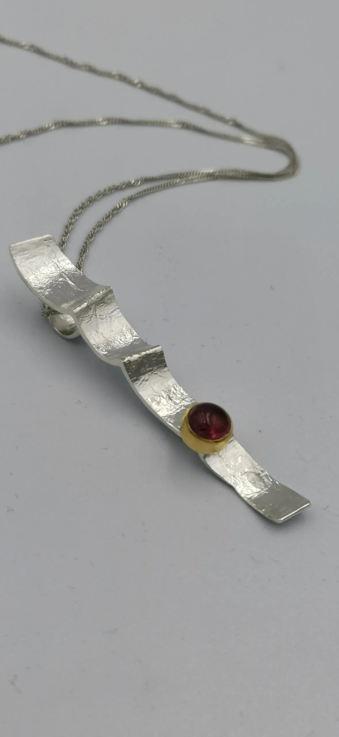 S568 / Silver tourmaline pendant - Image 1