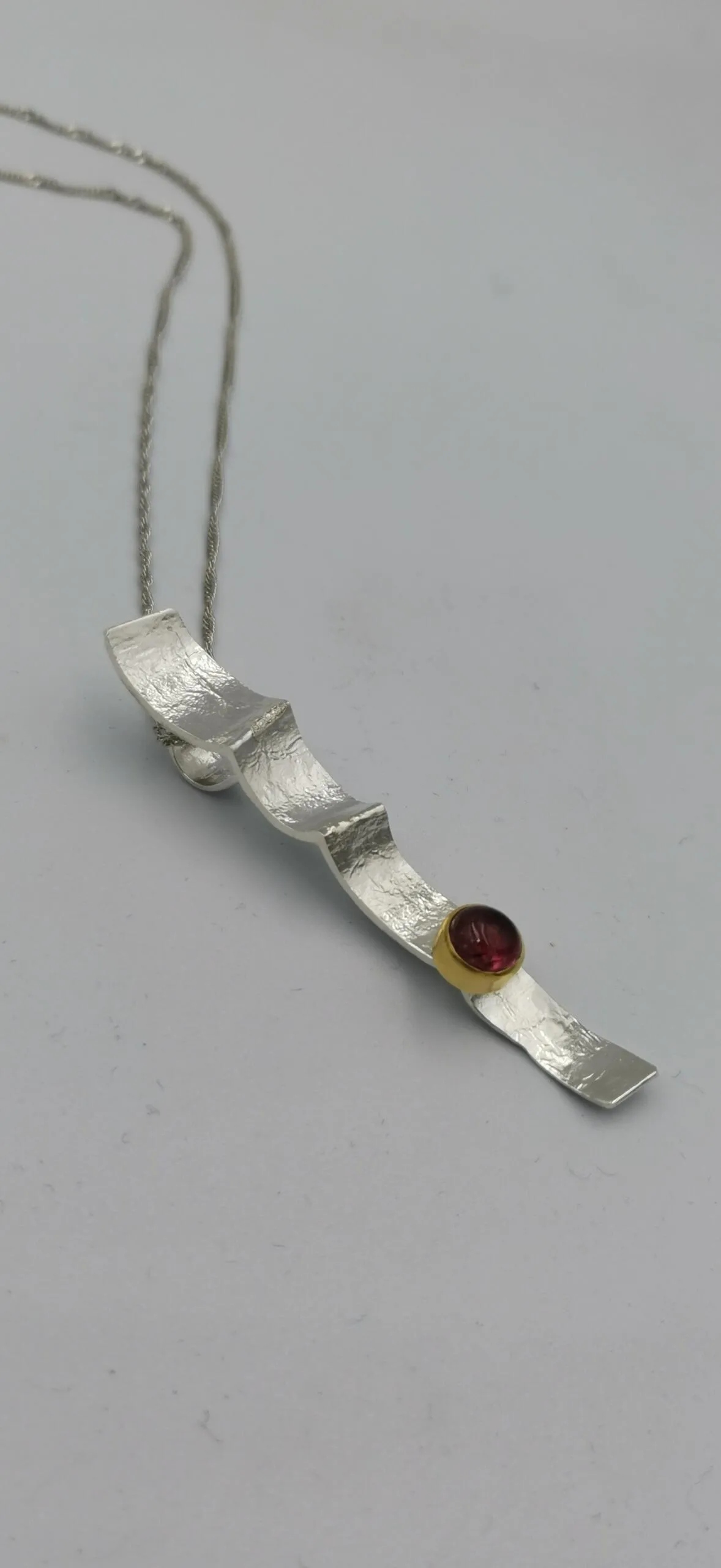 S568 / Silver tourmaline pendant - Image 2